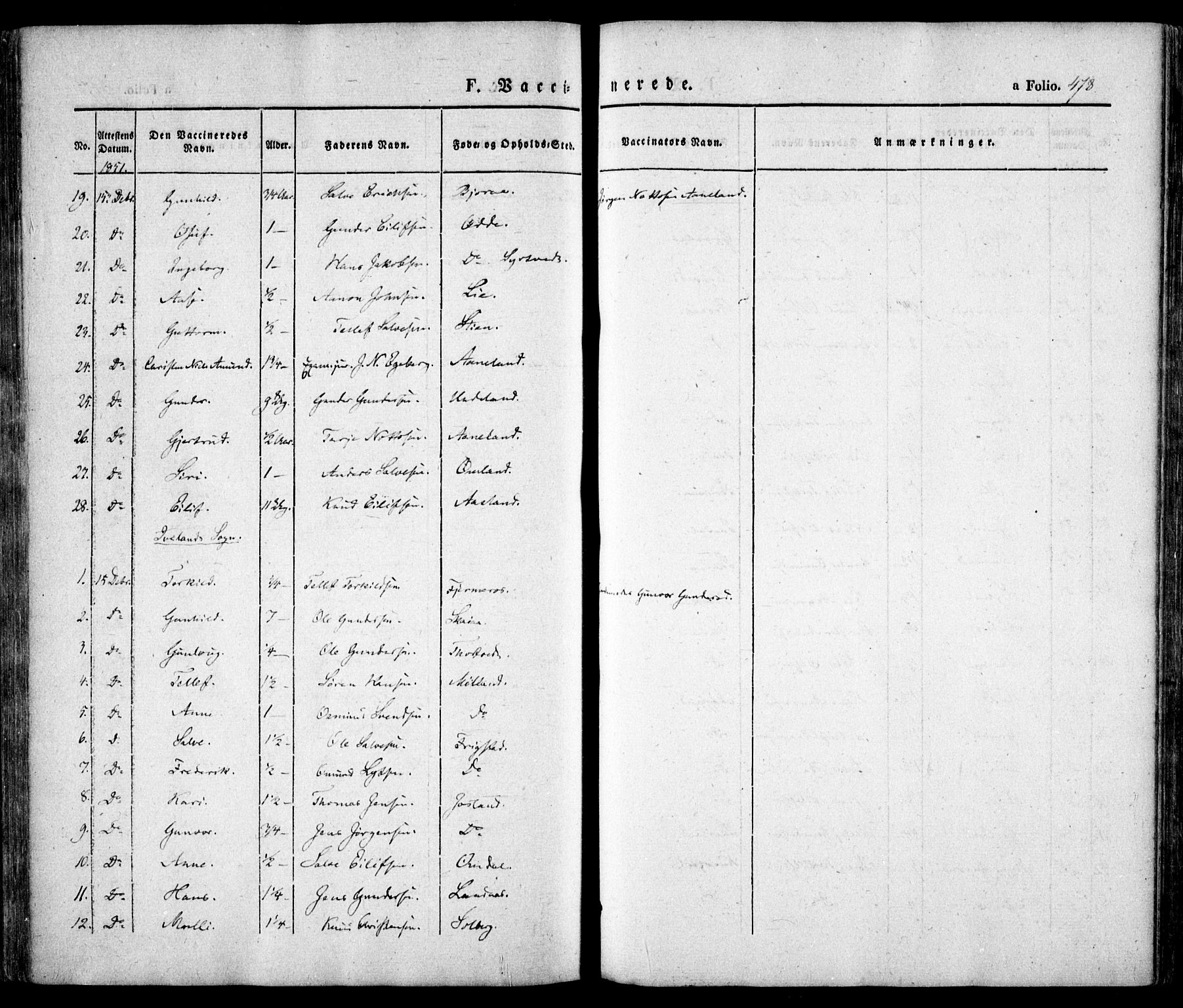 Evje sokneprestkontor, AV/SAK-1111-0008/F/Fa/Faa/L0005: Parish register (official) no. A 5, 1843-1865, p. 478