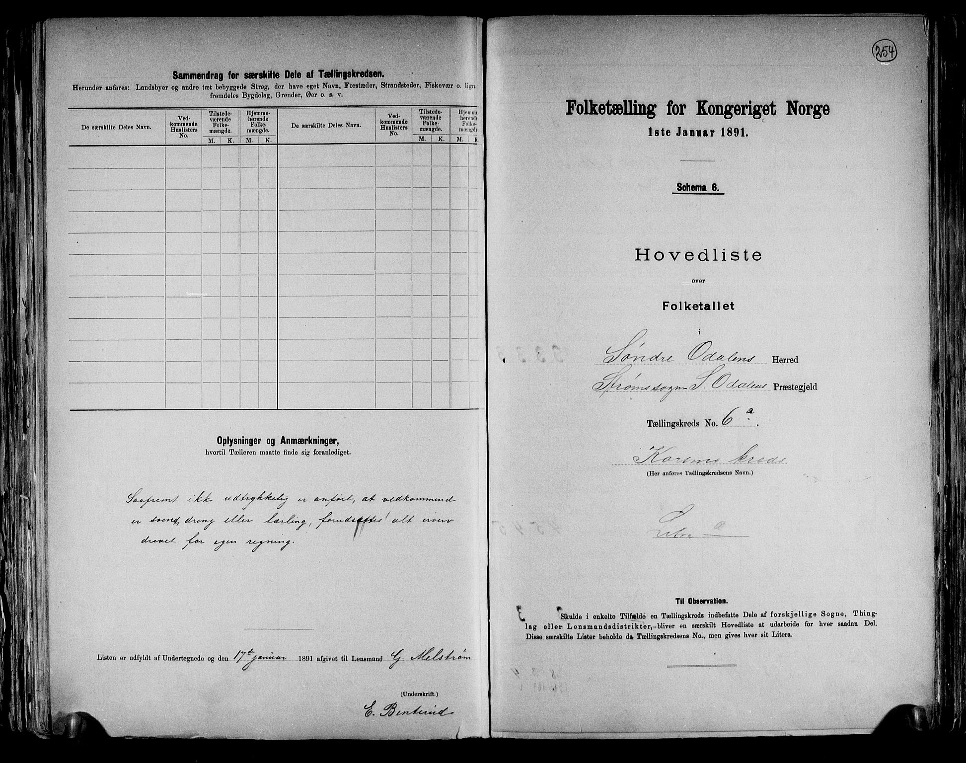 RA, 1891 census for 0419 Sør-Odal, 1891, p. 16