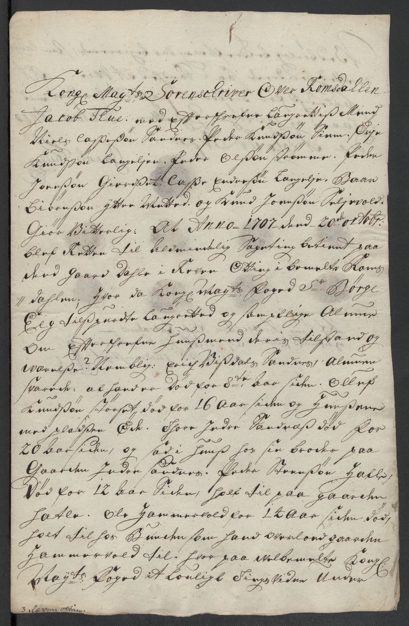 Rentekammeret inntil 1814, Reviderte regnskaper, Fogderegnskap, AV/RA-EA-4092/R55/L3658: Fogderegnskap Romsdal, 1707-1708, p. 153