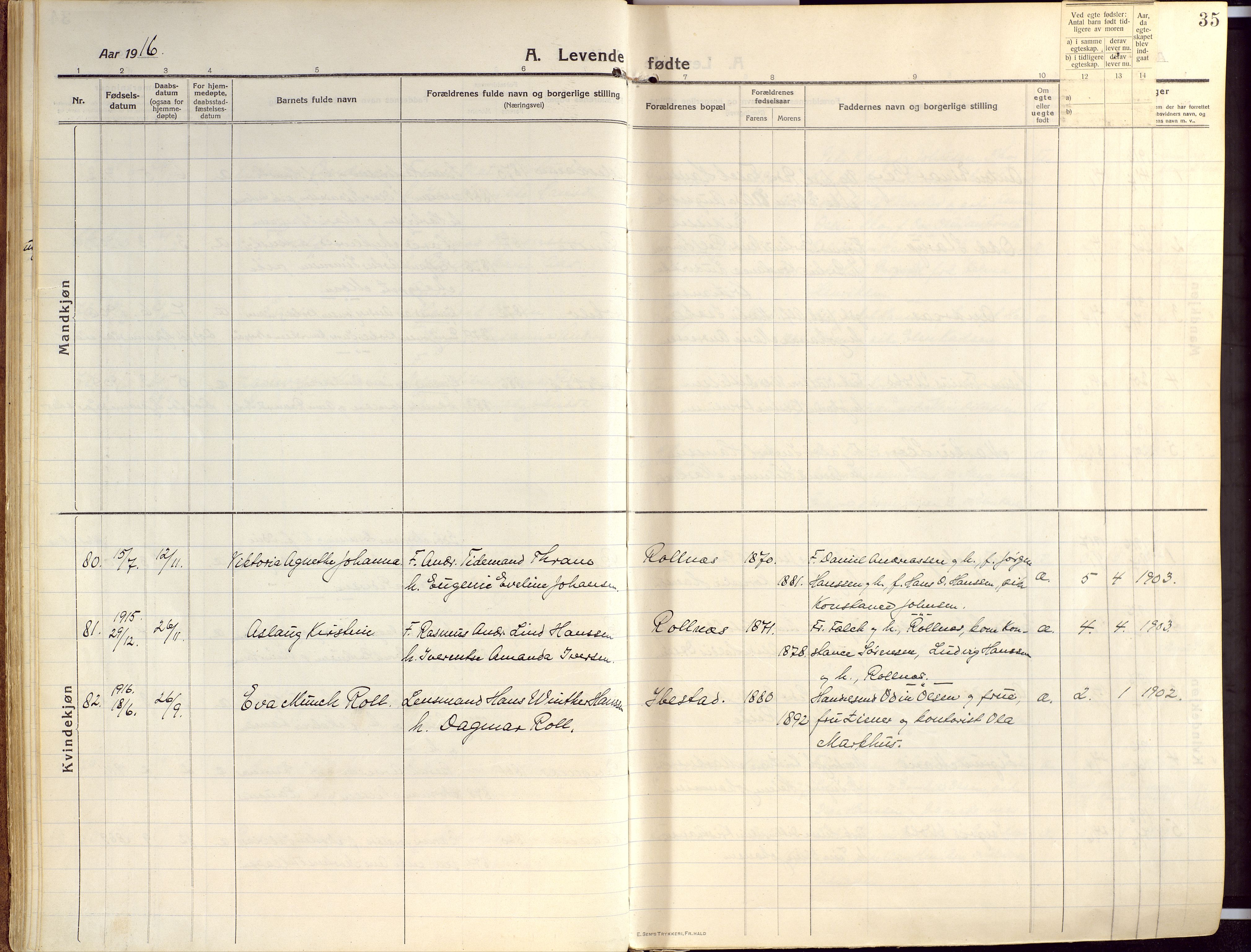Ibestad sokneprestembete, SATØ/S-0077/H/Ha/Haa/L0018kirke: Parish register (official) no. 18, 1915-1929, p. 35