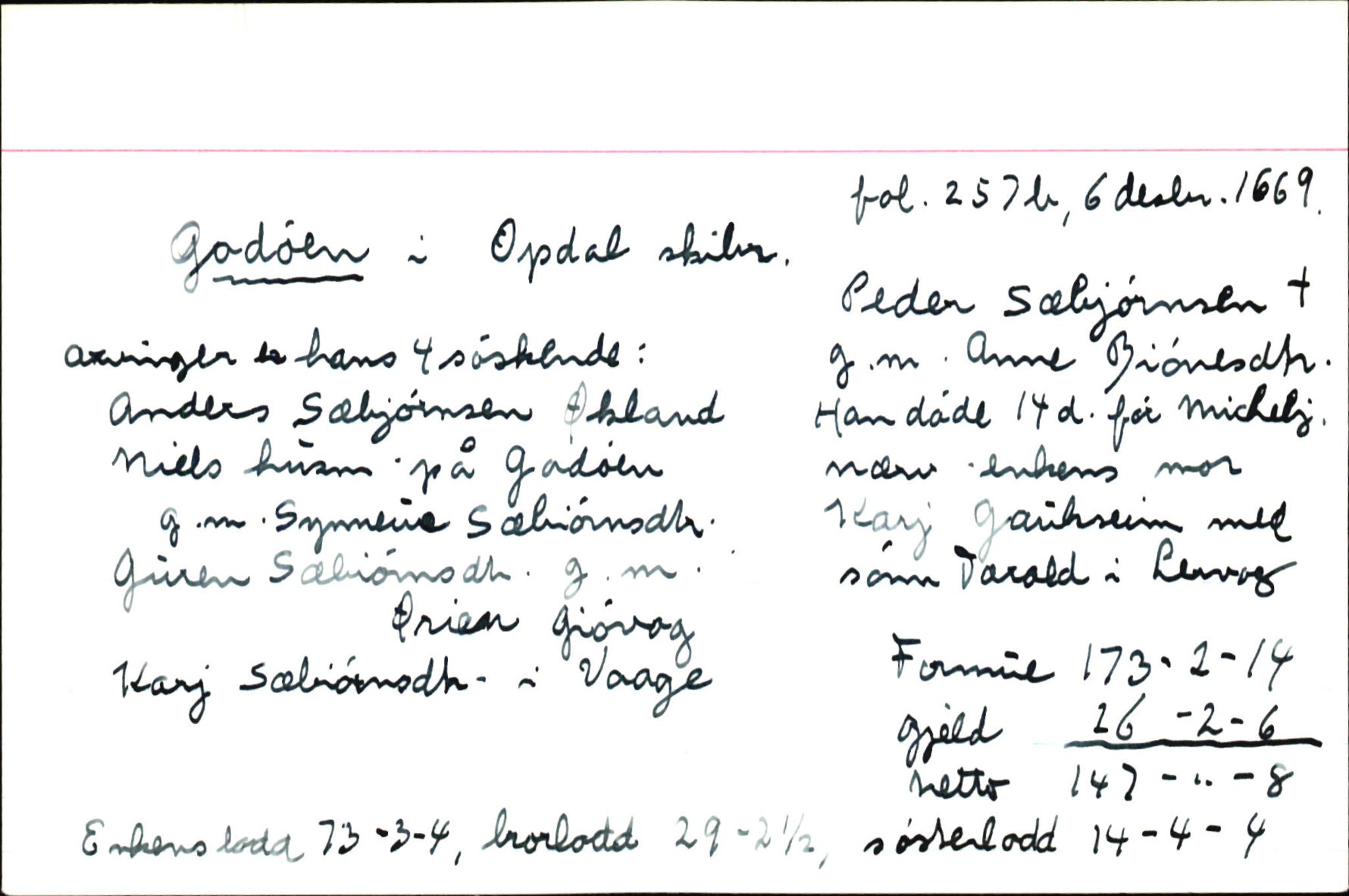 Skiftekort ved Statsarkivet i Bergen, SAB/SKIFTEKORT/004/L0001: Skifteprotokoll nr. 1-2, 1668-1699, p. 141