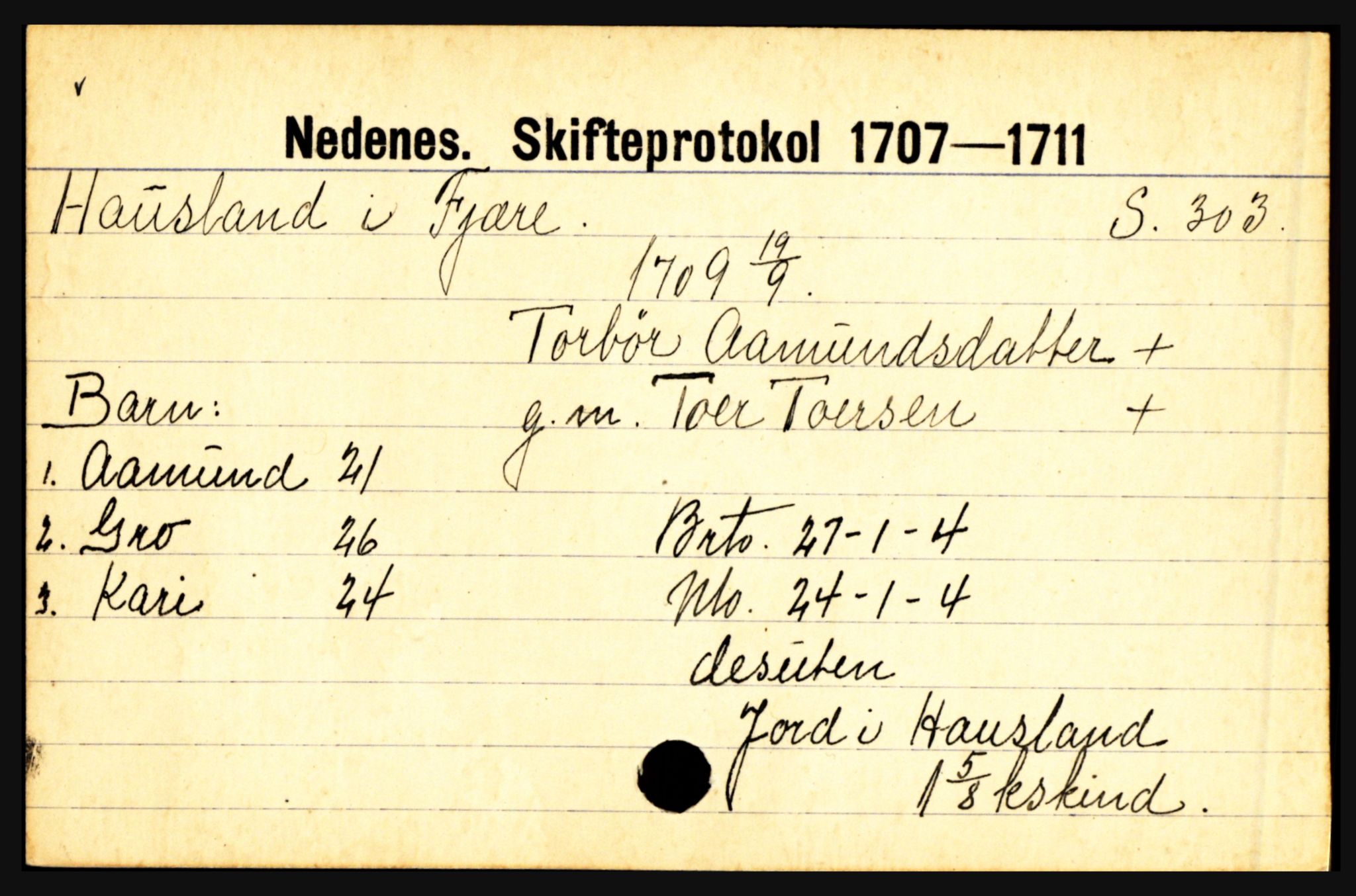 Nedenes sorenskriveri før 1824, AV/SAK-1221-0007/H, p. 11373