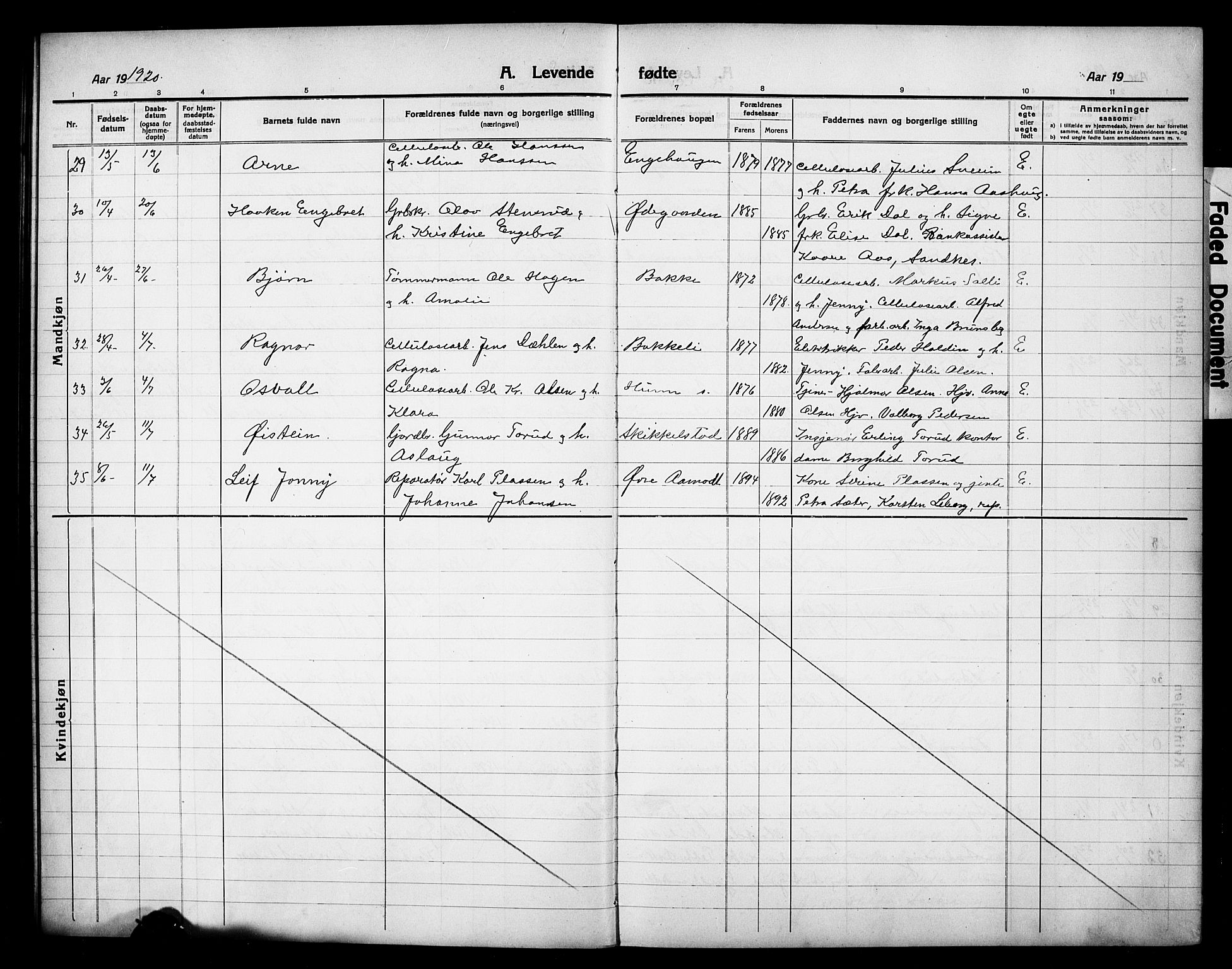 Vardal prestekontor, AV/SAH-PREST-100/H/Ha/Hab/L0016: Parish register (copy) no. 16, 1915-1929