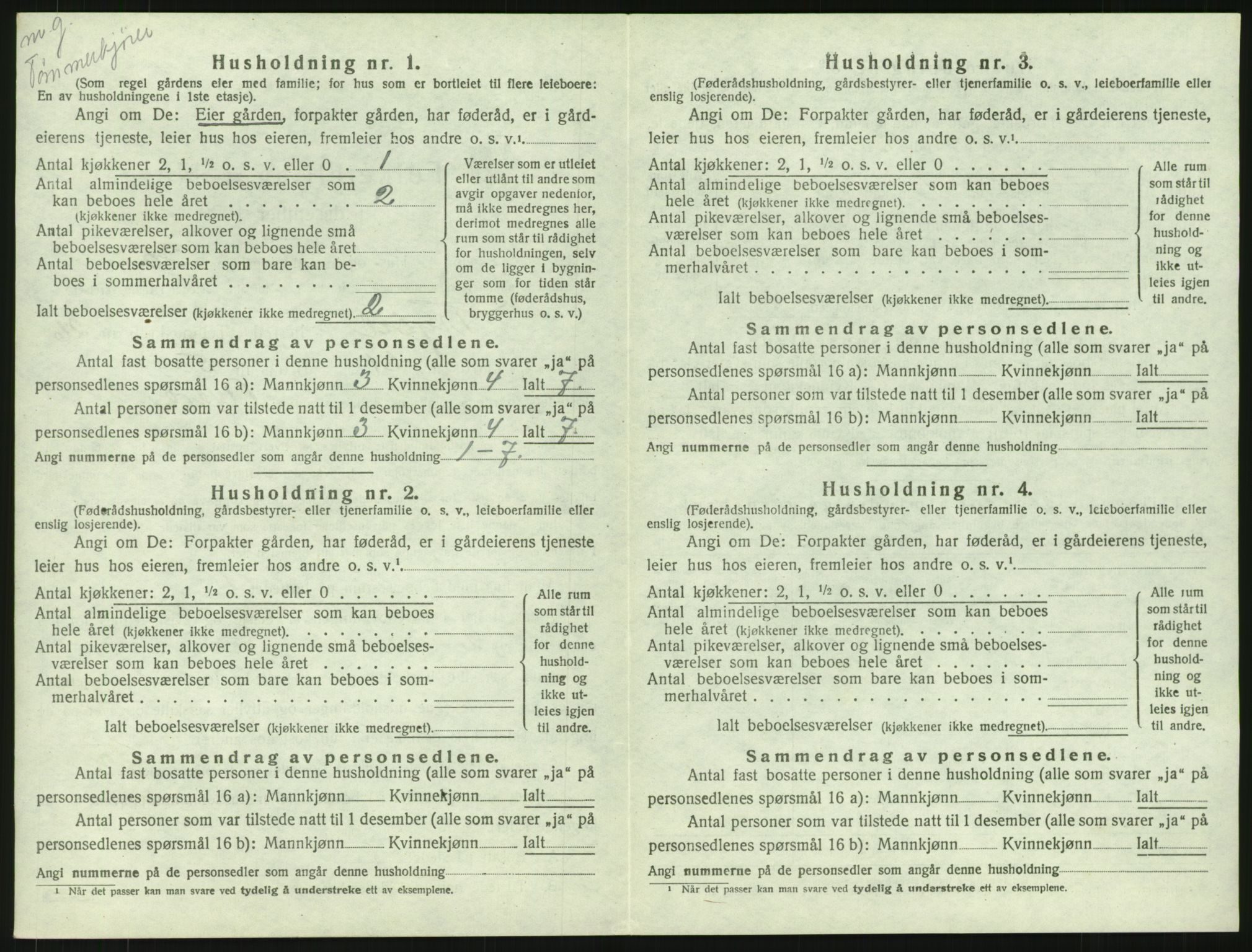SAH, 1920 census for Trysil, 1920, p. 2514