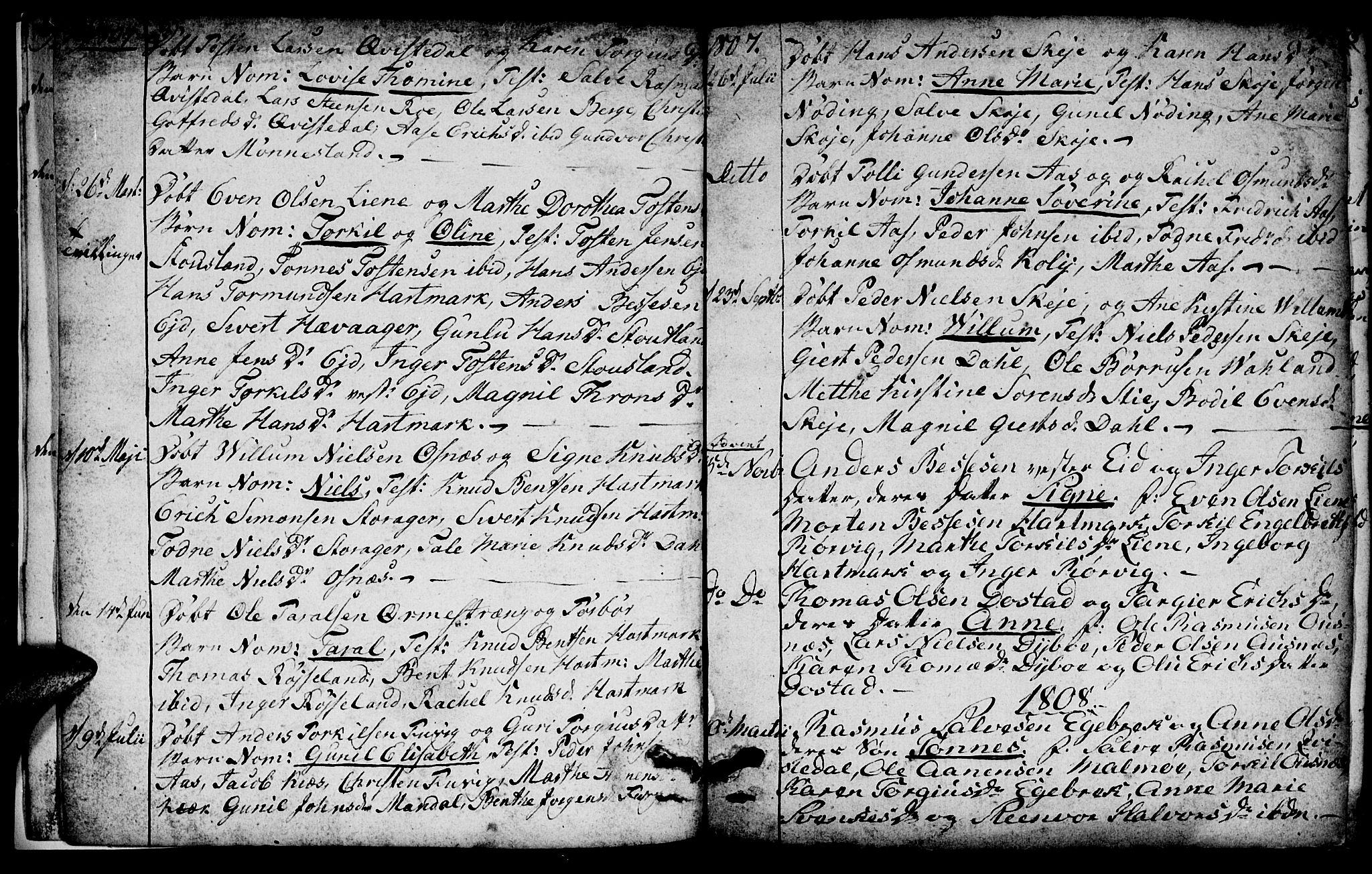 Mandal sokneprestkontor, SAK/1111-0030/F/Fb/Fbb/L0001: Parish register (copy) no. B 1, 1802-1846, p. 10-11