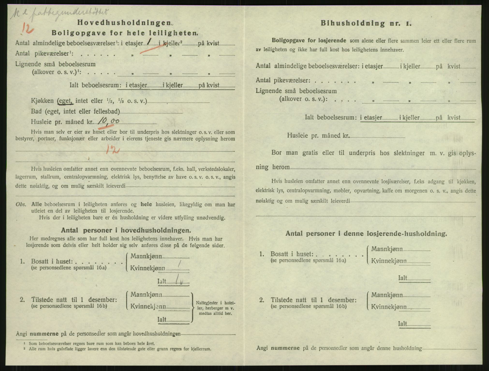 SAT, 1920 census for Namsos, 1920, p. 1042