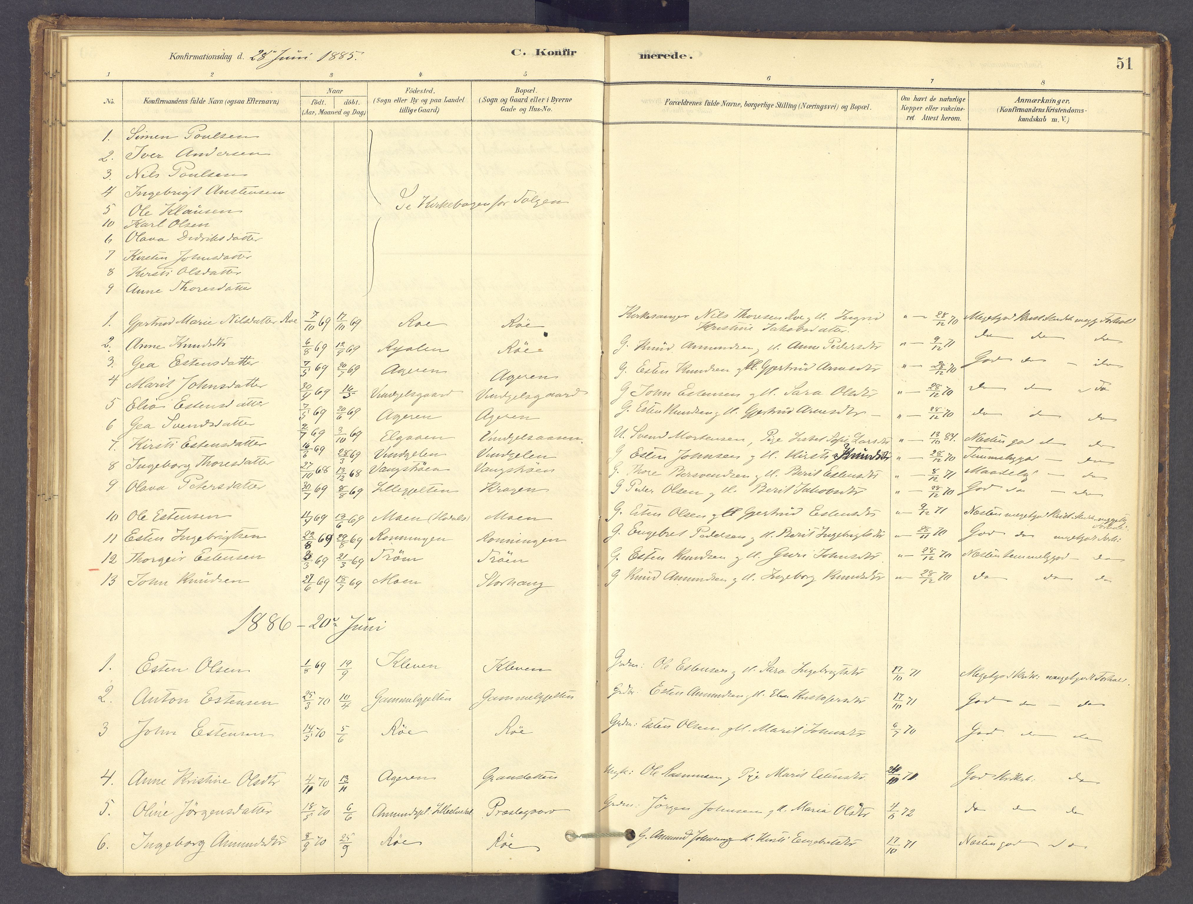 Tolga prestekontor, SAH/PREST-062/K/L0012: Parish register (official) no. 12, 1877-1925, p. 51