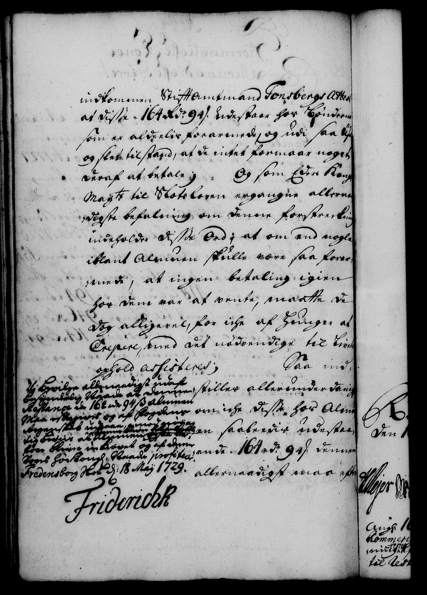 Rentekammeret, Kammerkanselliet, AV/RA-EA-3111/G/Gf/Gfa/L0012: Norsk relasjons- og resolusjonsprotokoll (merket RK 52.12), 1729, p. 385