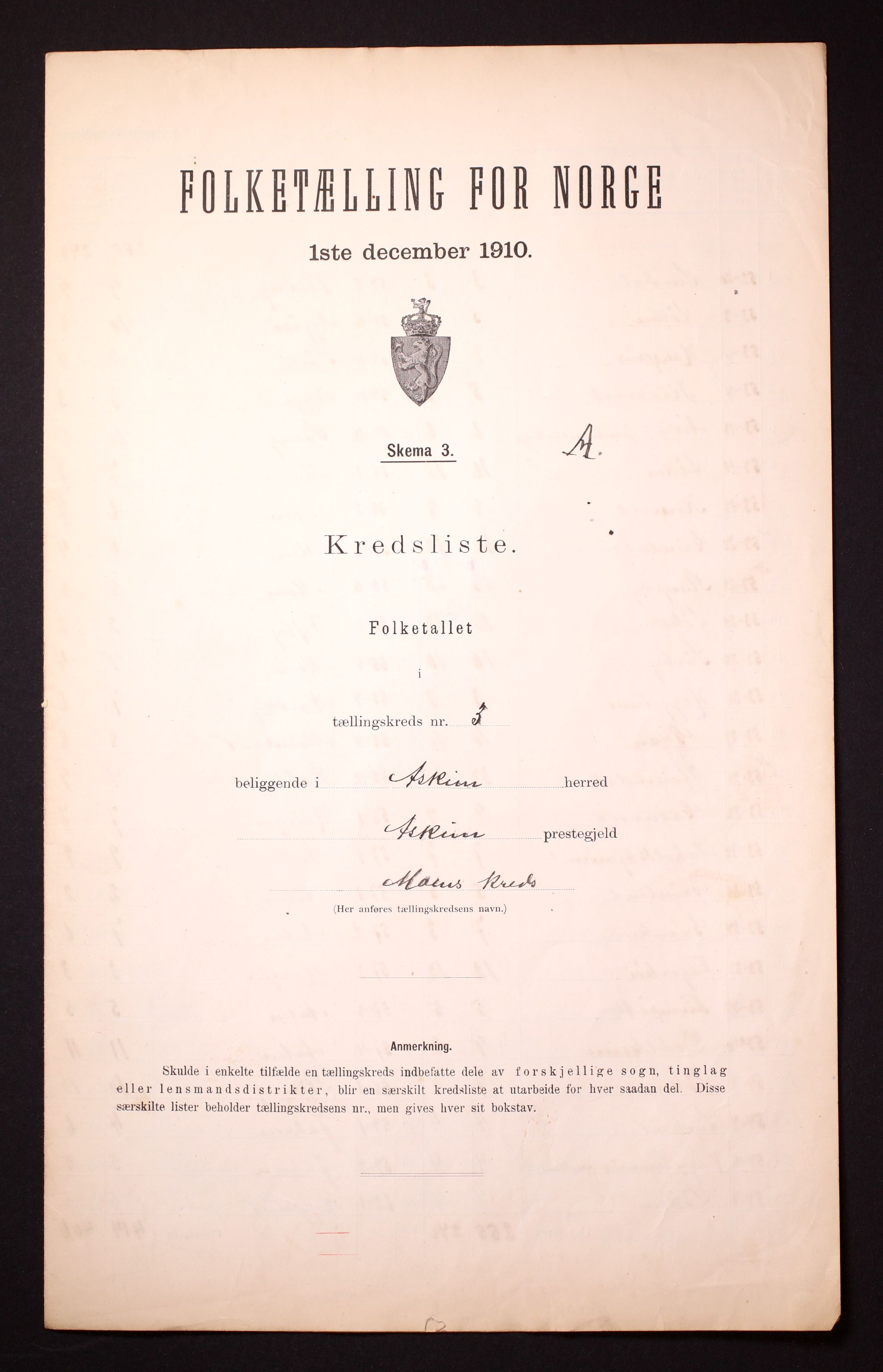 RA, 1910 census for Askim, 1910, p. 9