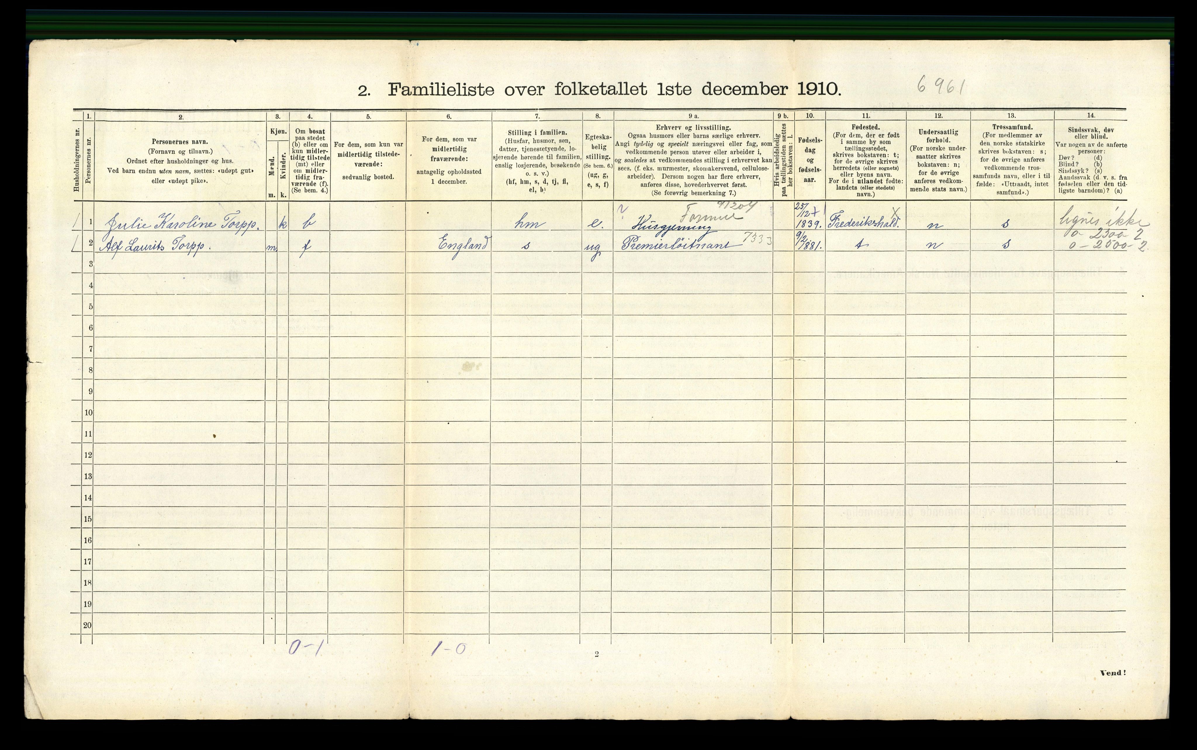 RA, 1910 census for Fredrikshald, 1910, p. 4297