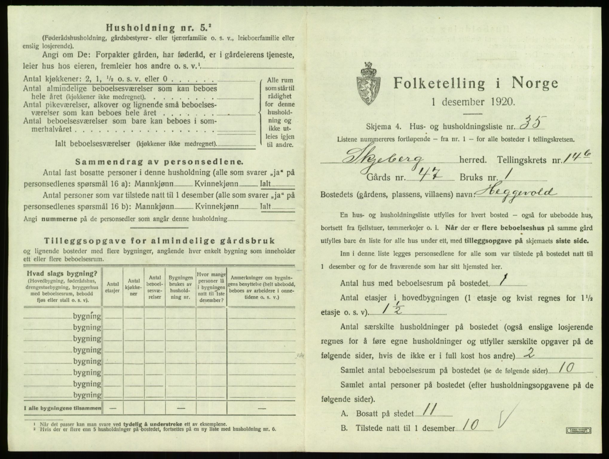 SAO, 1920 census for Skjeberg, 1920, p. 2083