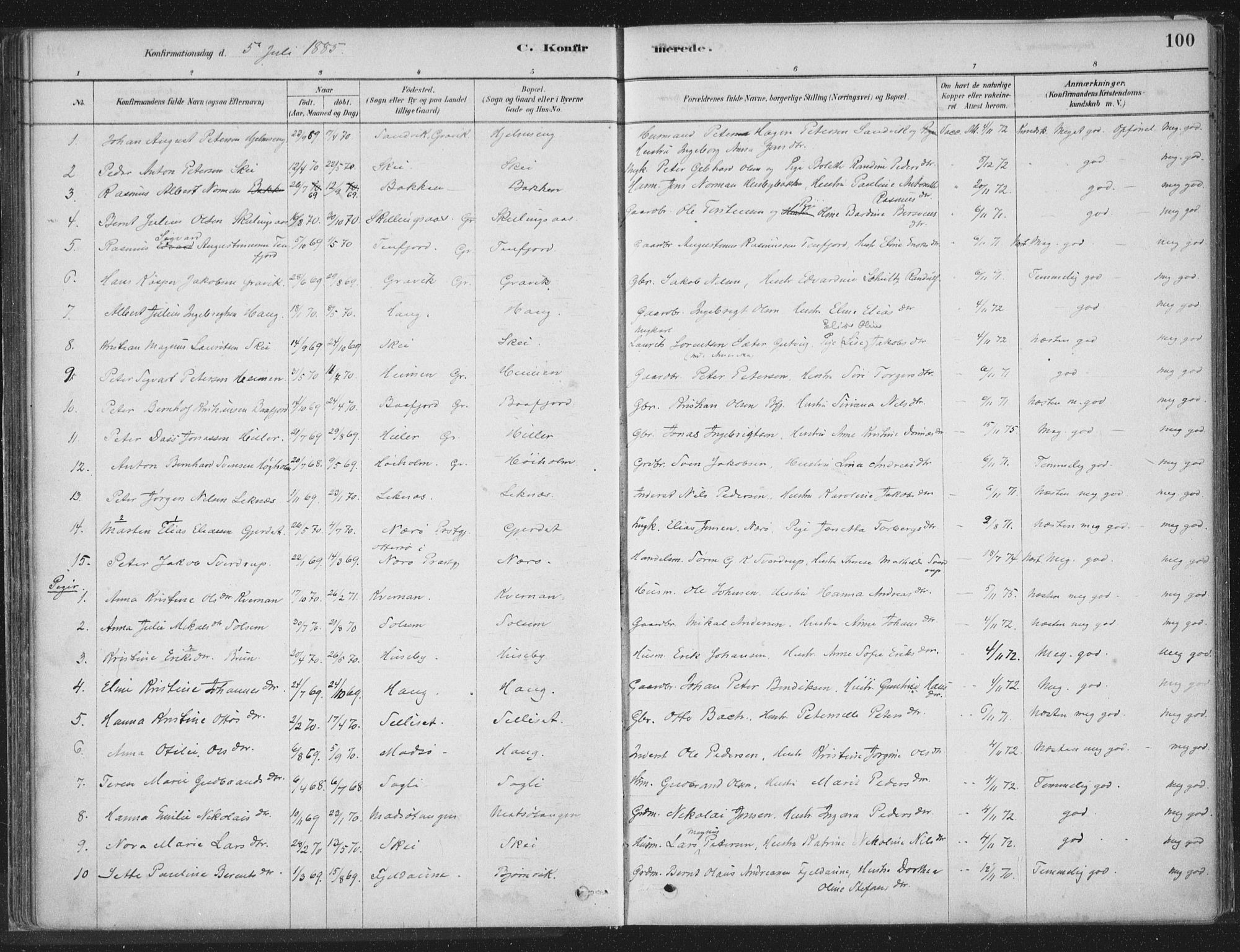 Ministerialprotokoller, klokkerbøker og fødselsregistre - Nord-Trøndelag, SAT/A-1458/788/L0697: Parish register (official) no. 788A04, 1878-1902, p. 100