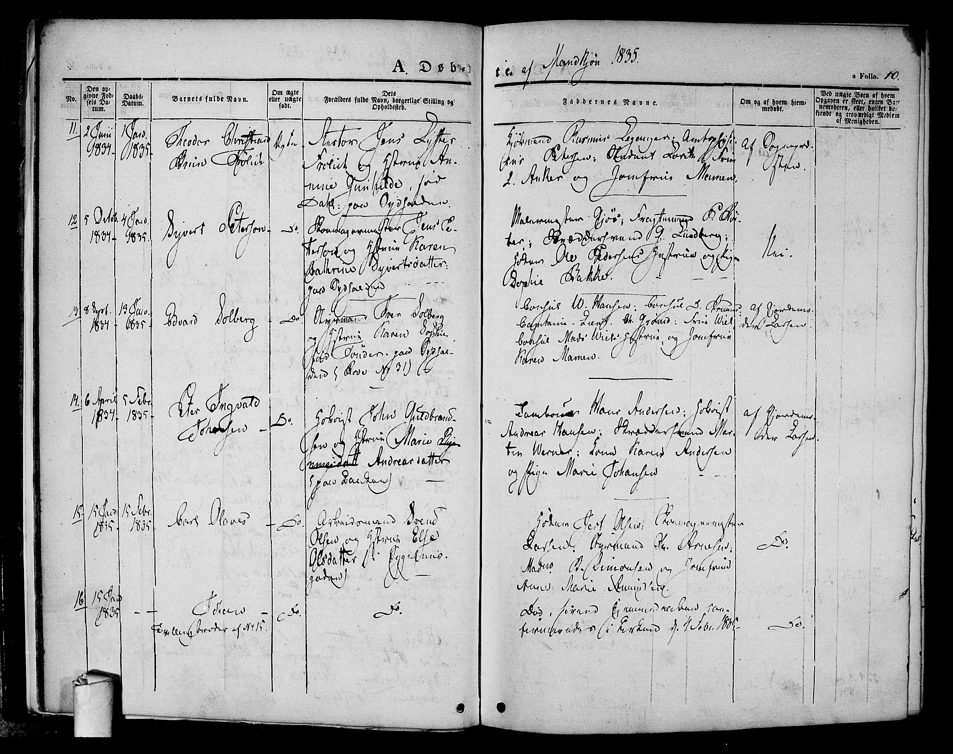 Halden prestekontor Kirkebøker, SAO/A-10909/F/Fa/L0005: Parish register (official) no. I 5, 1834-1845, p. 10