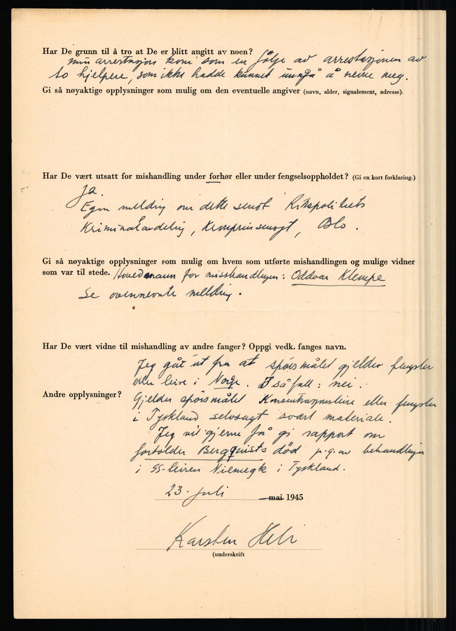 Rikspolitisjefen, AV/RA-S-1560/L/L0006: Hansen, Adolf Boye - Hemstad, Gunnar, 1940-1945, p. 1044