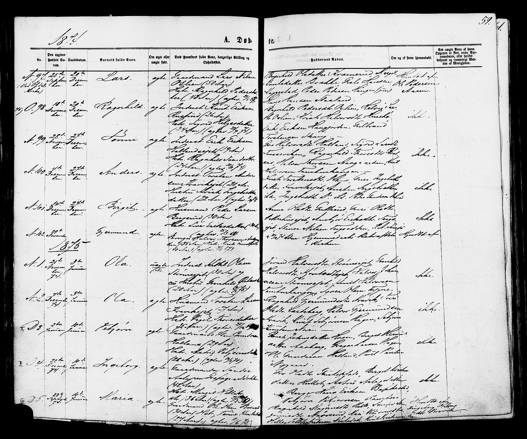 Nore kirkebøker, SAKO/A-238/F/Fa/L0004: Parish register (official) no. I 4, 1867-1877, p. 59