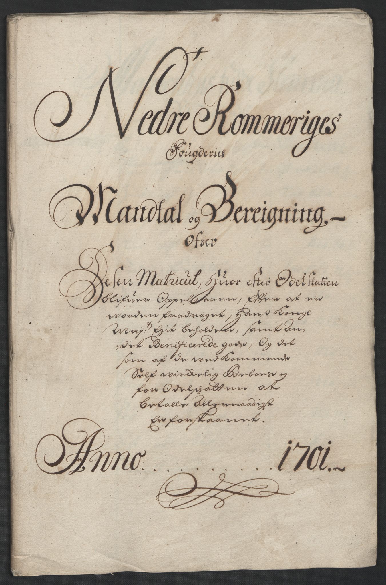 Rentekammeret inntil 1814, Reviderte regnskaper, Fogderegnskap, RA/EA-4092/R11/L0584: Fogderegnskap Nedre Romerike, 1701, p. 131