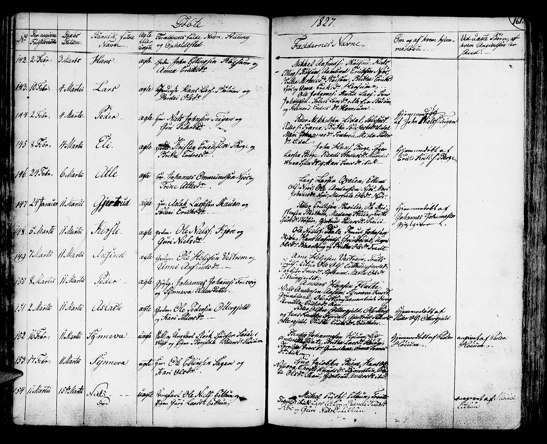 Leikanger sokneprestembete, SAB/A-81001: Parish register (official) no. A 6, 1810-1838, p. 161