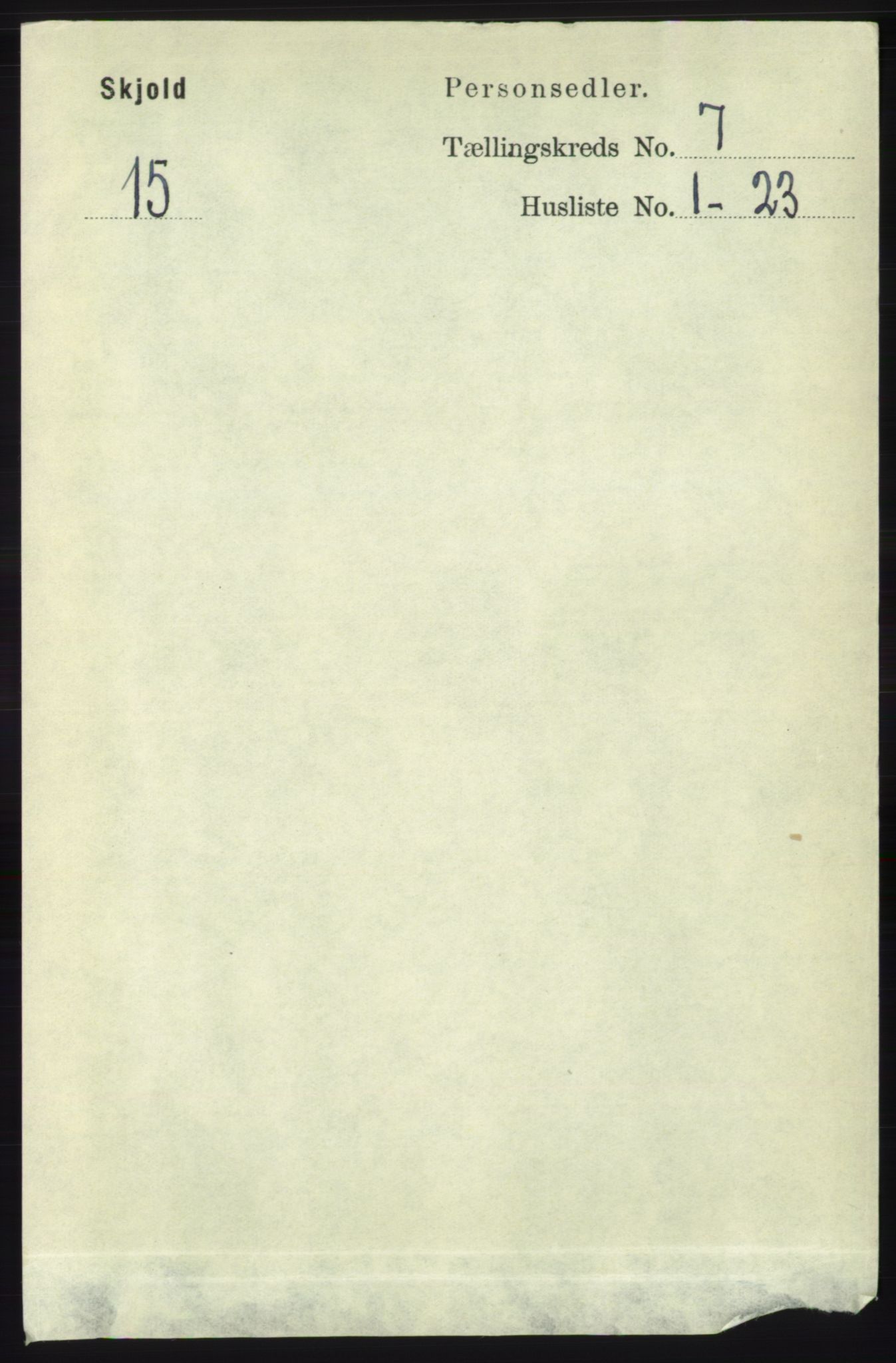 RA, 1891 census for 1154 Skjold, 1891, p. 1348