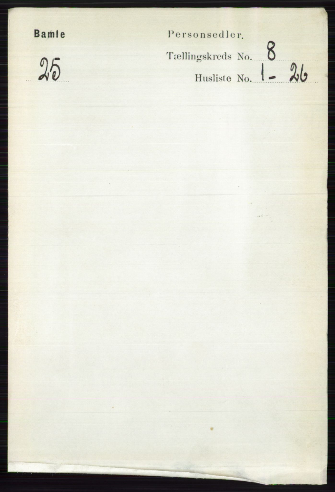 RA, 1891 census for 0814 Bamble, 1891, p. 3494