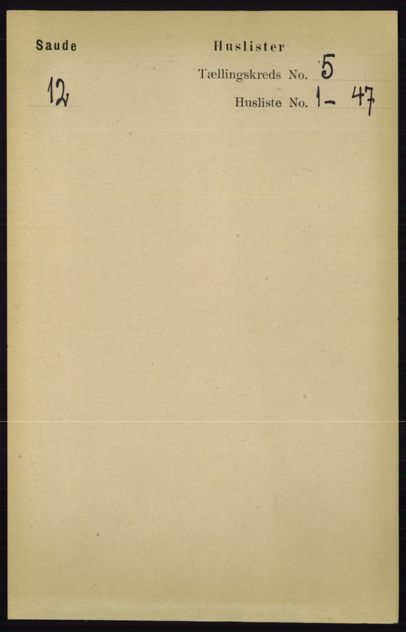 RA, 1891 census for 0822 Sauherad, 1891, p. 1375