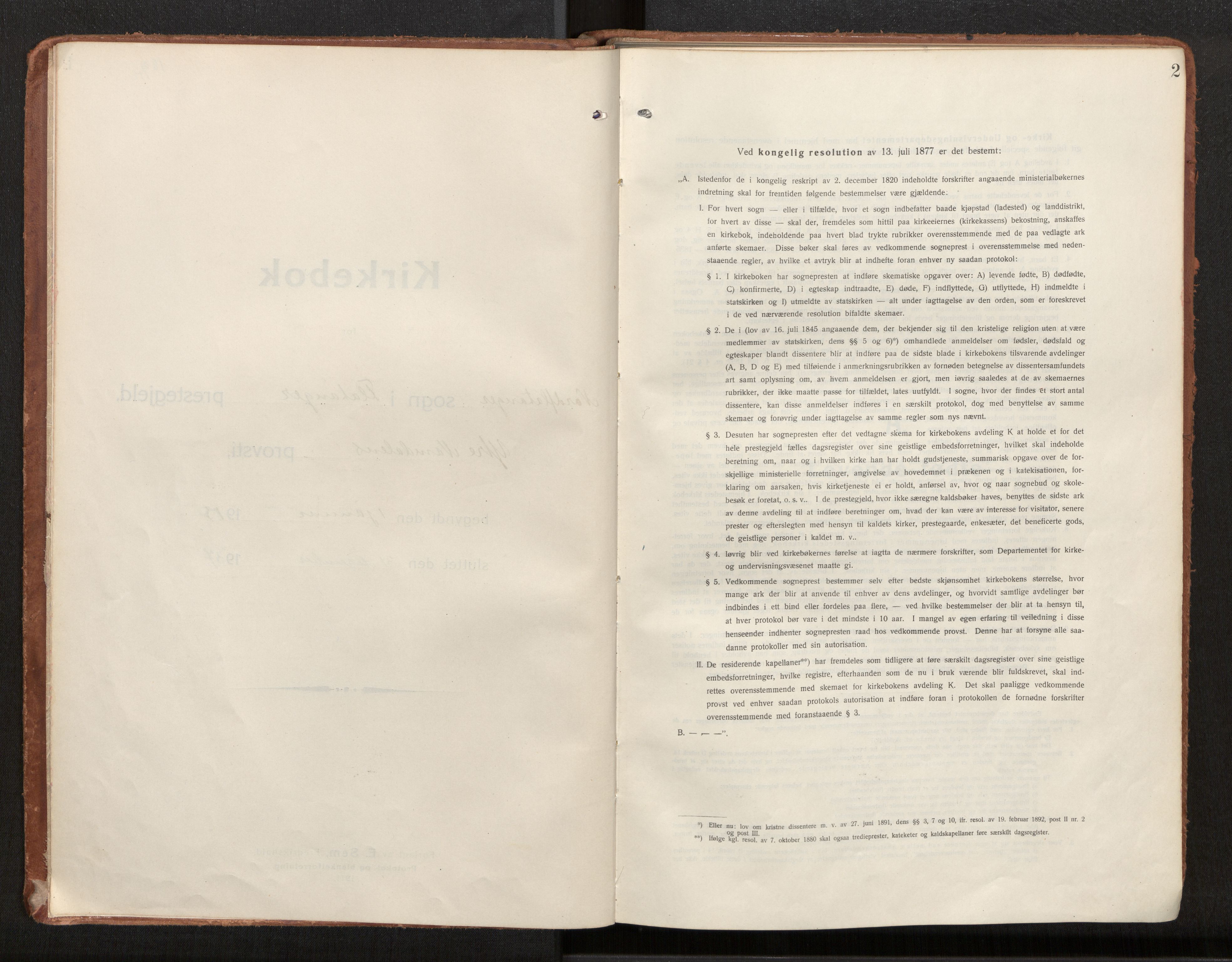 Ministerialprotokoller, klokkerbøker og fødselsregistre - Nord-Trøndelag, SAT/A-1458/772/L0604: Parish register (official) no. 772A02, 1913-1937, p. 2