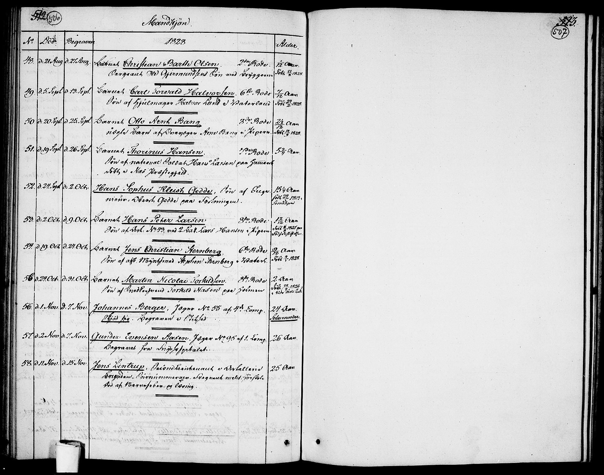 Garnisonsmenigheten Kirkebøker, SAO/A-10846/F/Fa/L0004: Parish register (official) no. 4, 1820-1828, p. 506-507