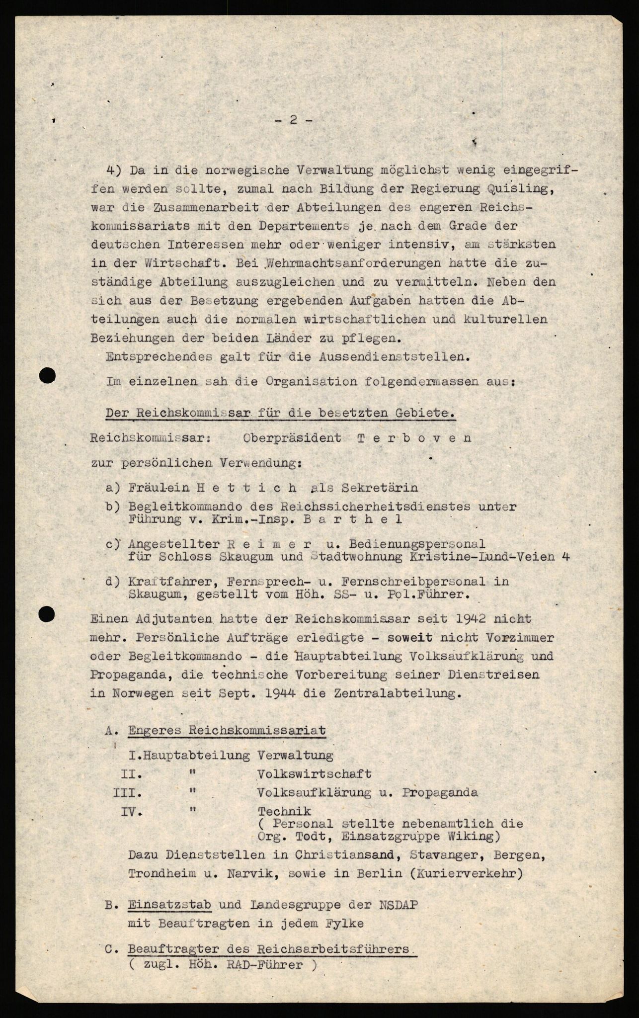 Forsvaret, Forsvarets overkommando II, AV/RA-RAFA-3915/D/Db/L0035: CI Questionaires. Tyske okkupasjonsstyrker i Norge. Tyskere., 1945-1946, p. 43