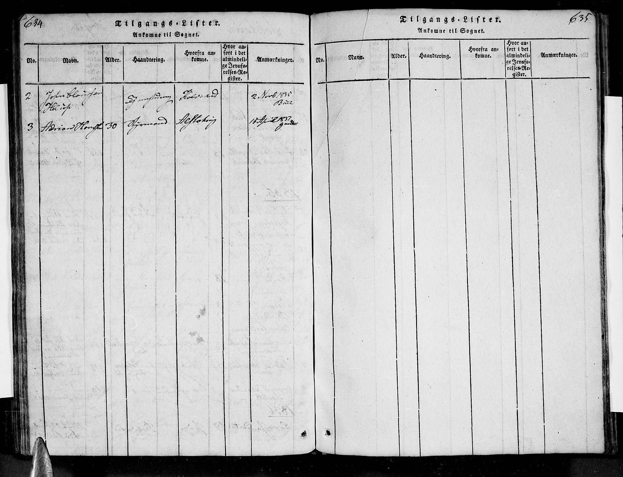 Ministerialprotokoller, klokkerbøker og fødselsregistre - Nordland, AV/SAT-A-1459/810/L0143: Parish register (official) no. 810A06 /2, 1820-1841, p. 634-635