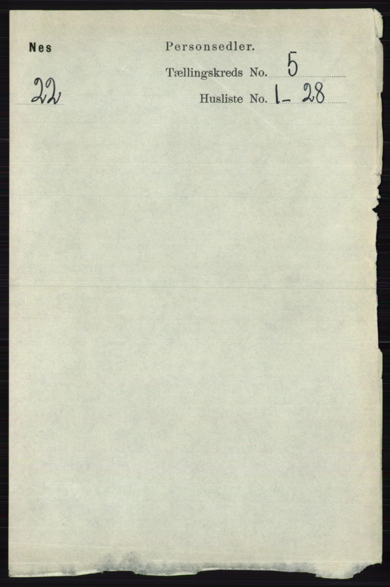 RA, 1891 census for 0236 Nes, 1891, p. 2790