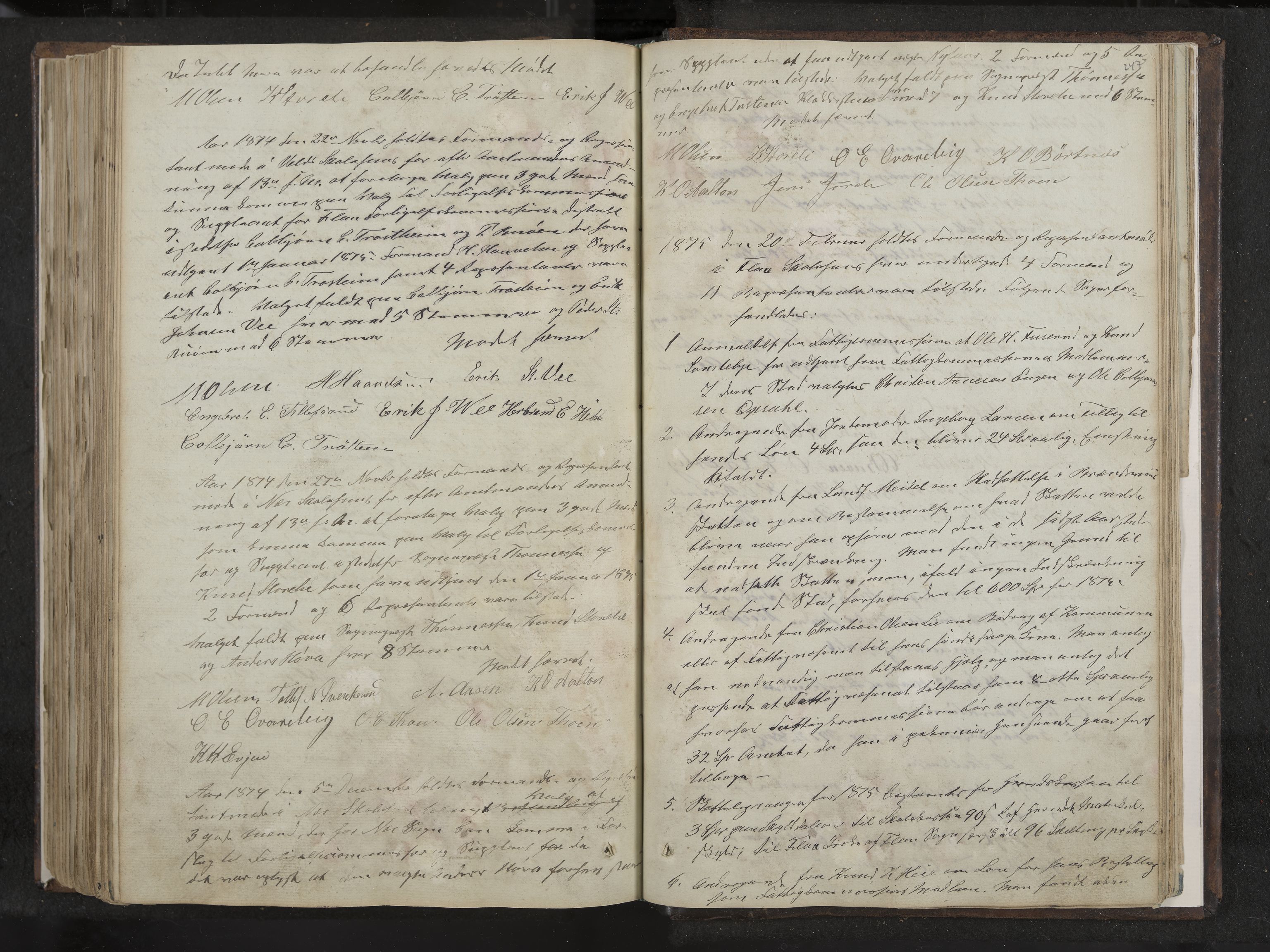 Nes formannskap og sentraladministrasjon, IKAK/0616021-1/A/Aa/L0001: Møtebok med register, 1838-1875, p. 247