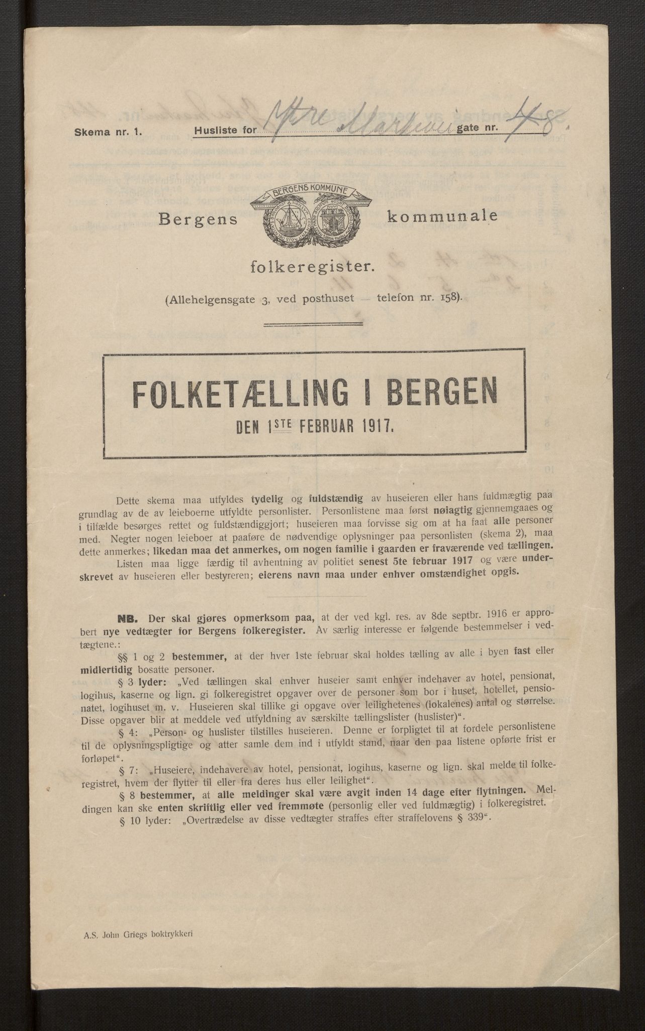 SAB, Municipal Census 1917 for Bergen, 1917, p. 23628