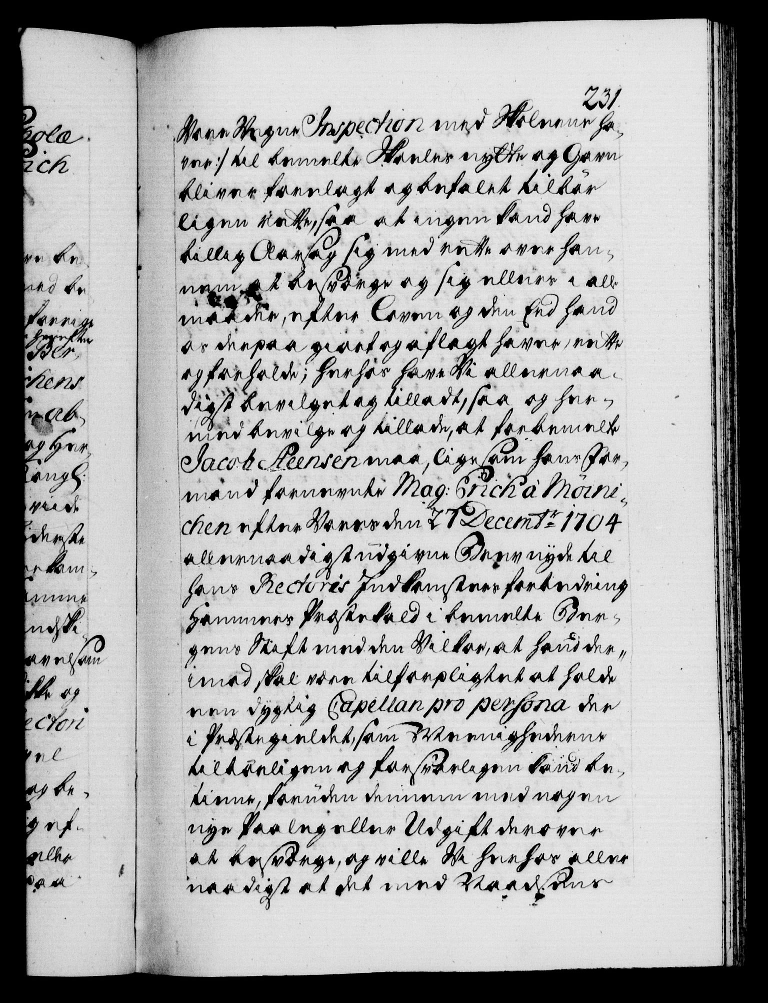 Danske Kanselli 1572-1799, AV/RA-EA-3023/F/Fc/Fca/Fcaa/L0026: Norske registre, 1729-1730, p. 231a