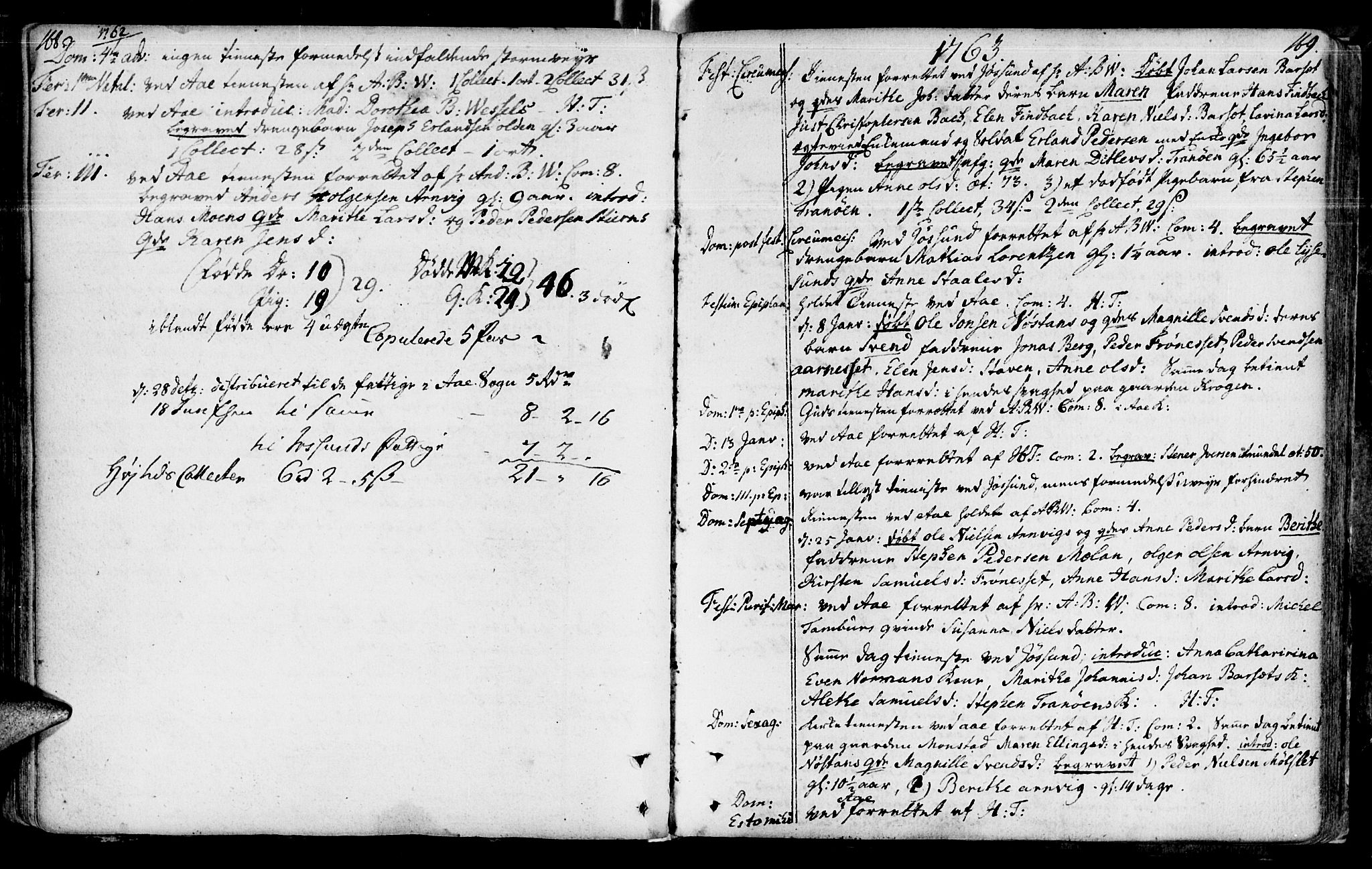Ministerialprotokoller, klokkerbøker og fødselsregistre - Sør-Trøndelag, SAT/A-1456/655/L0672: Parish register (official) no. 655A01, 1750-1779, p. 168-169