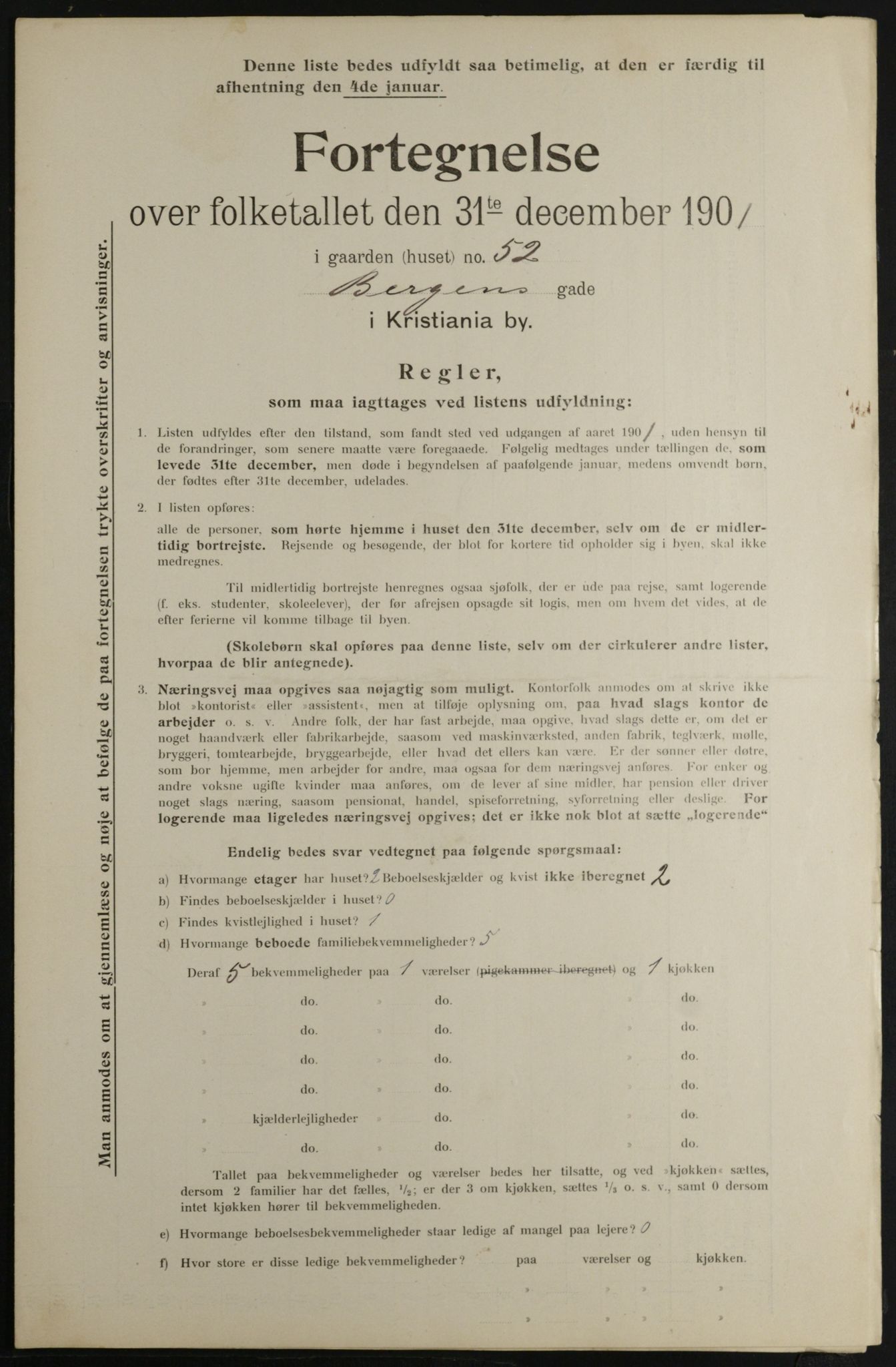 OBA, Municipal Census 1901 for Kristiania, 1901, p. 753