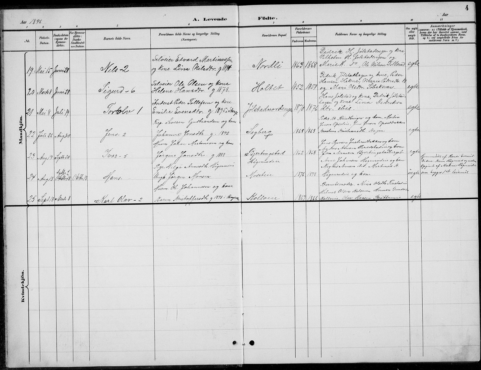 Romedal prestekontor, AV/SAH-PREST-004/L/L0013: Parish register (copy) no. 13, 1896-1937, p. 4