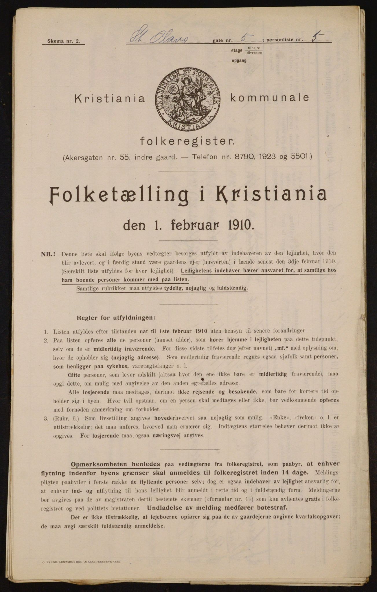 OBA, Municipal Census 1910 for Kristiania, 1910, p. 84120