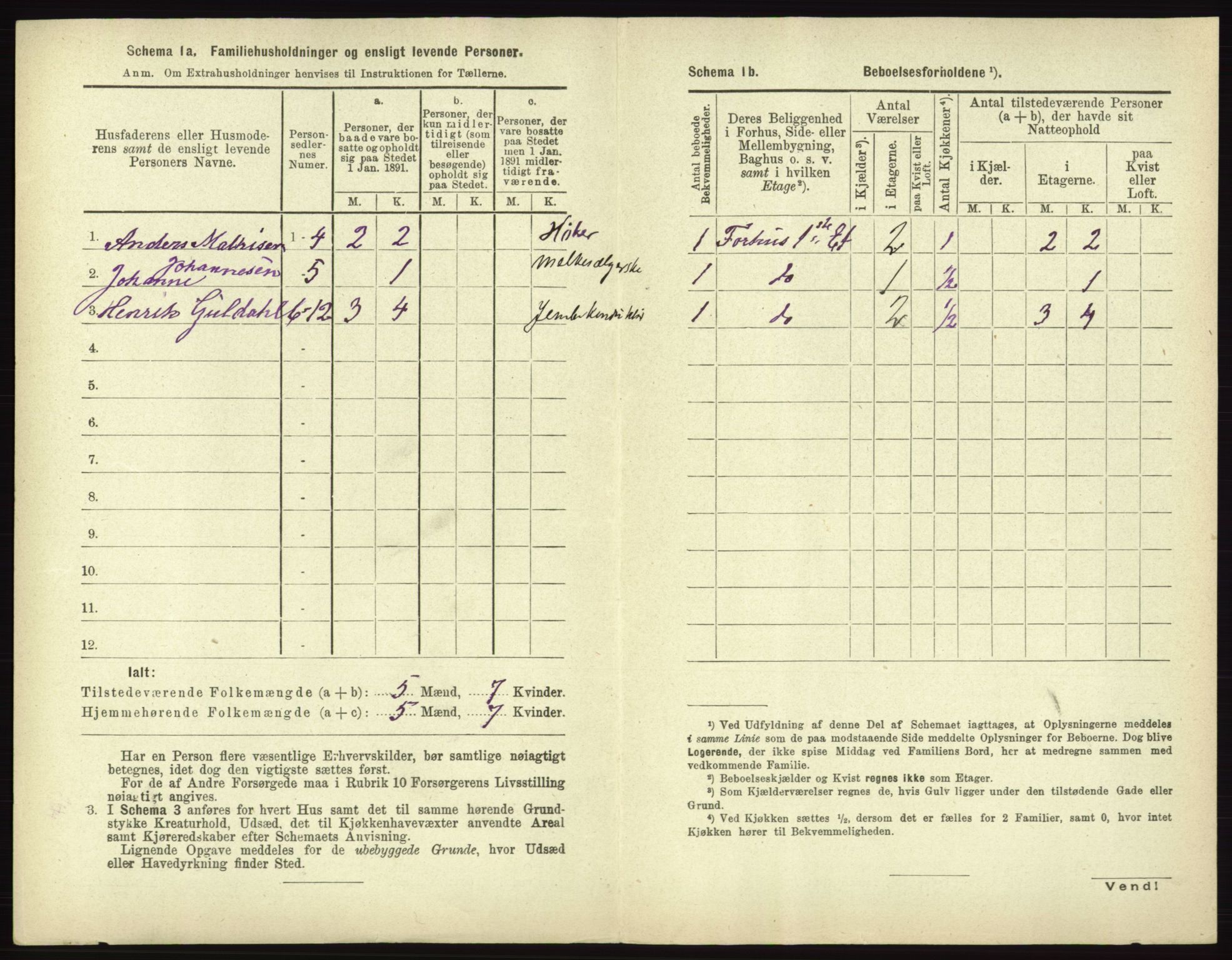 RA, 1891 census for 0101 Fredrikshald, 1891, p. 1193