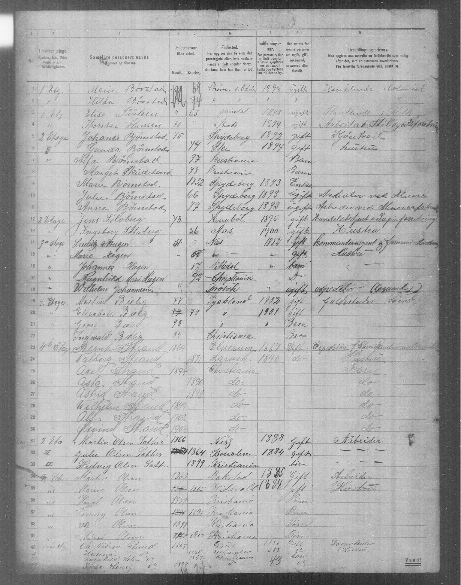 OBA, Municipal Census 1904 for Kristiania, 1904, p. 21278