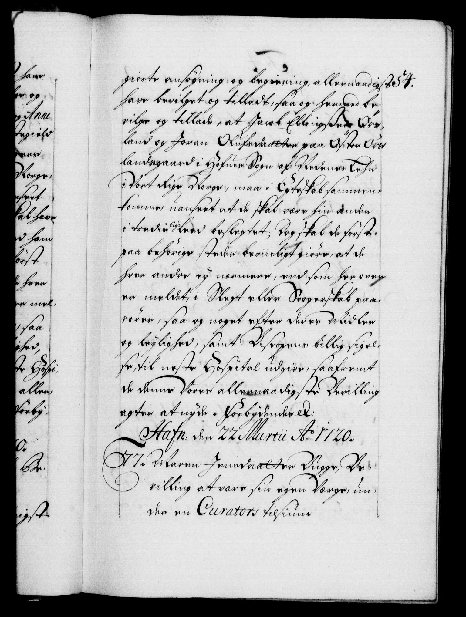 Danske Kanselli 1572-1799, AV/RA-EA-3023/F/Fc/Fca/Fcaa/L0023: Norske registre, 1720-1722, p. 54a