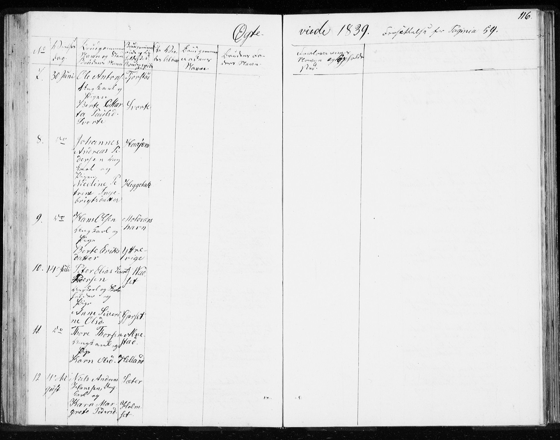 Ministerialprotokoller, klokkerbøker og fødselsregistre - Møre og Romsdal, AV/SAT-A-1454/528/L0414: Curate's parish register no. 528B02, 1833-1844, p. 116