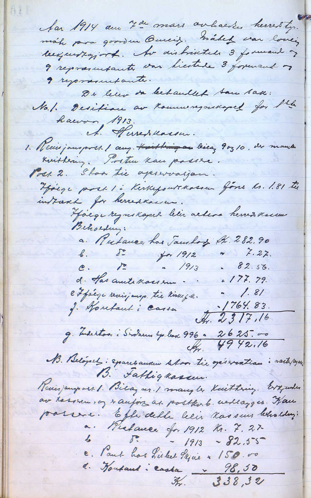 Øvre Sirdal kommune - Formannskapet/Kommunestyret, ARKSOR/1046ØS120/A/L0001: Møtebok (d), 1905-1917, p. 115b