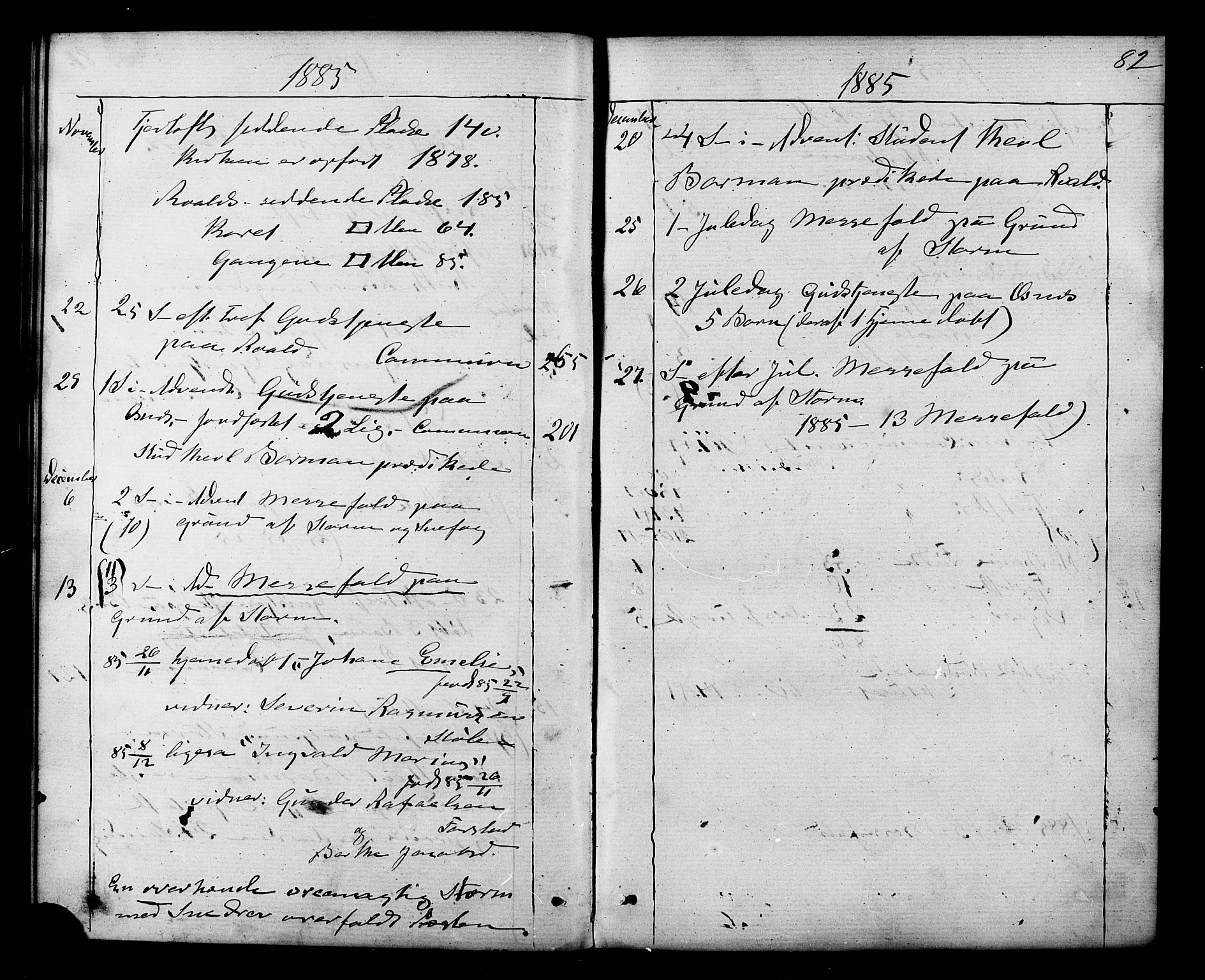 Ministerialprotokoller, klokkerbøker og fødselsregistre - Møre og Romsdal, AV/SAT-A-1454/536/L0499: Parish register (official) no. 536A08, 1875-1890, p. 82