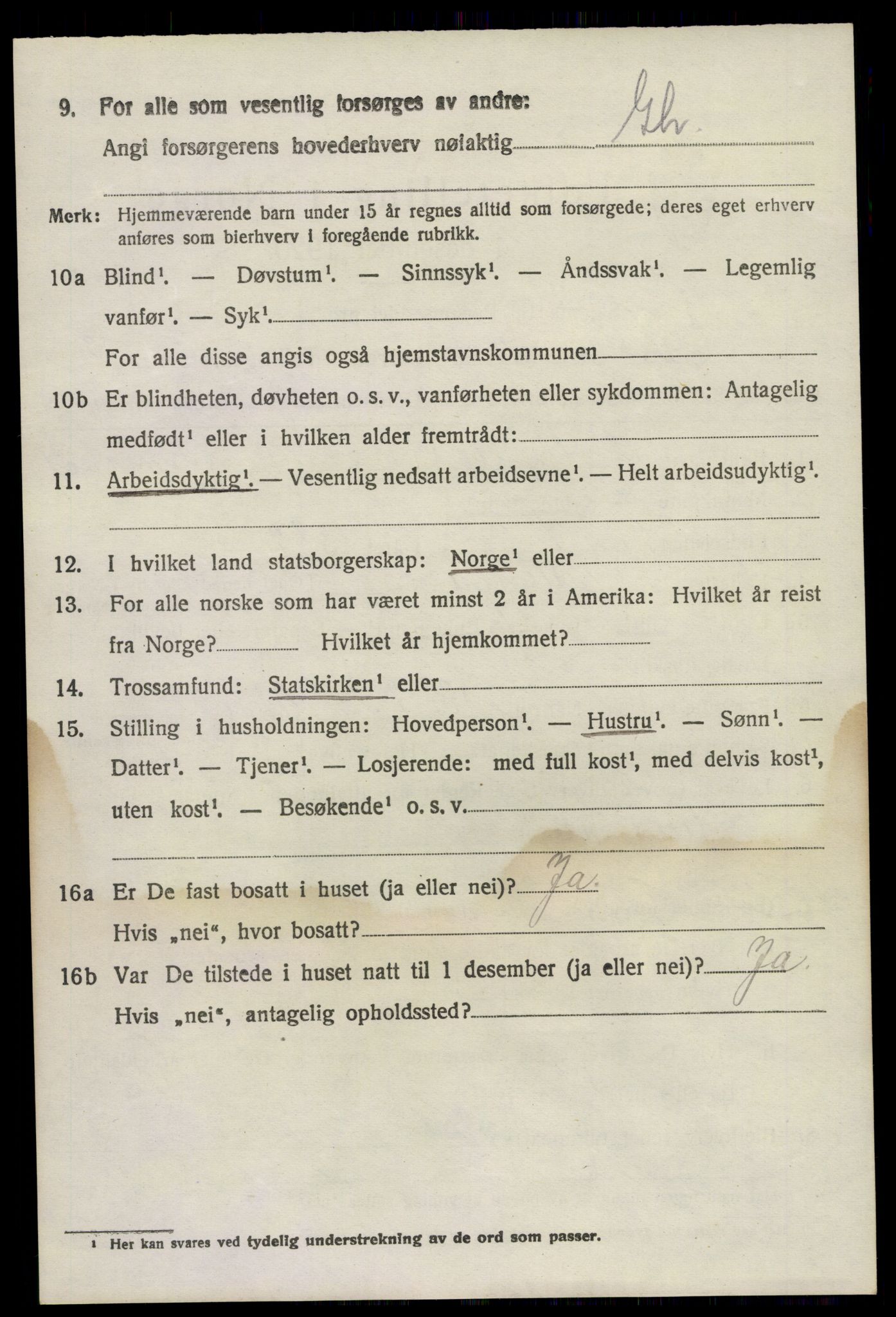 SAKO, 1920 census for Brunlanes, 1920, p. 3324