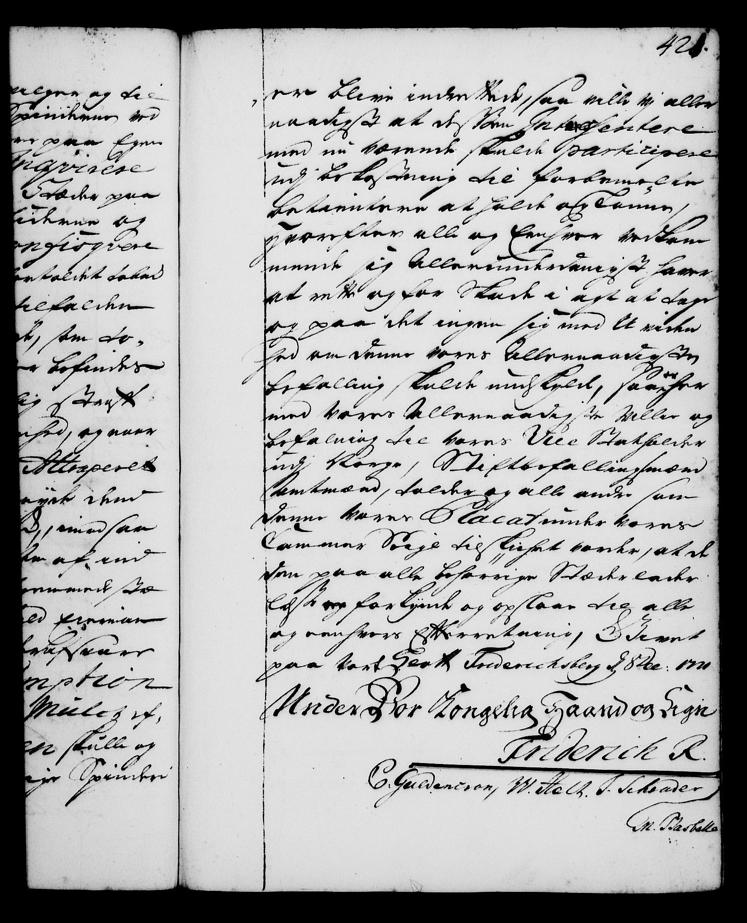 Rentekammeret, Kammerkanselliet, RA/EA-3111/G/Gg/Gga/L0001: Norsk ekspedisjonsprotokoll med register (merket RK 53.1), 1720-1723, p. 421