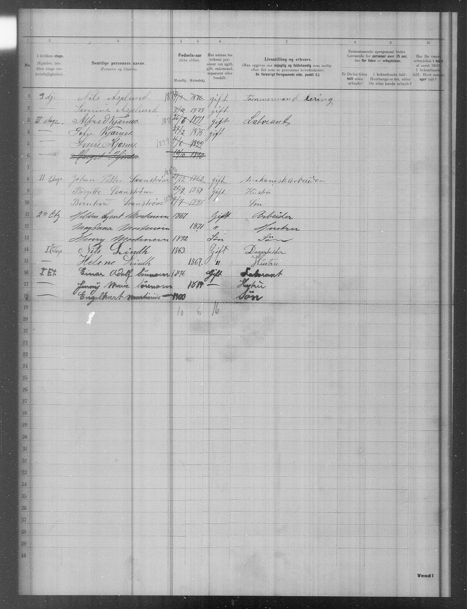 OBA, Municipal Census 1902 for Kristiania, 1902, p. 16108