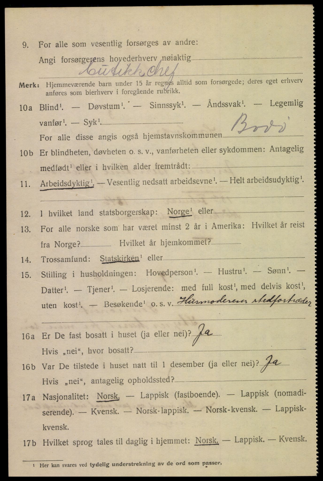 SAT, 1920 census for Svolvær, 1920, p. 4993