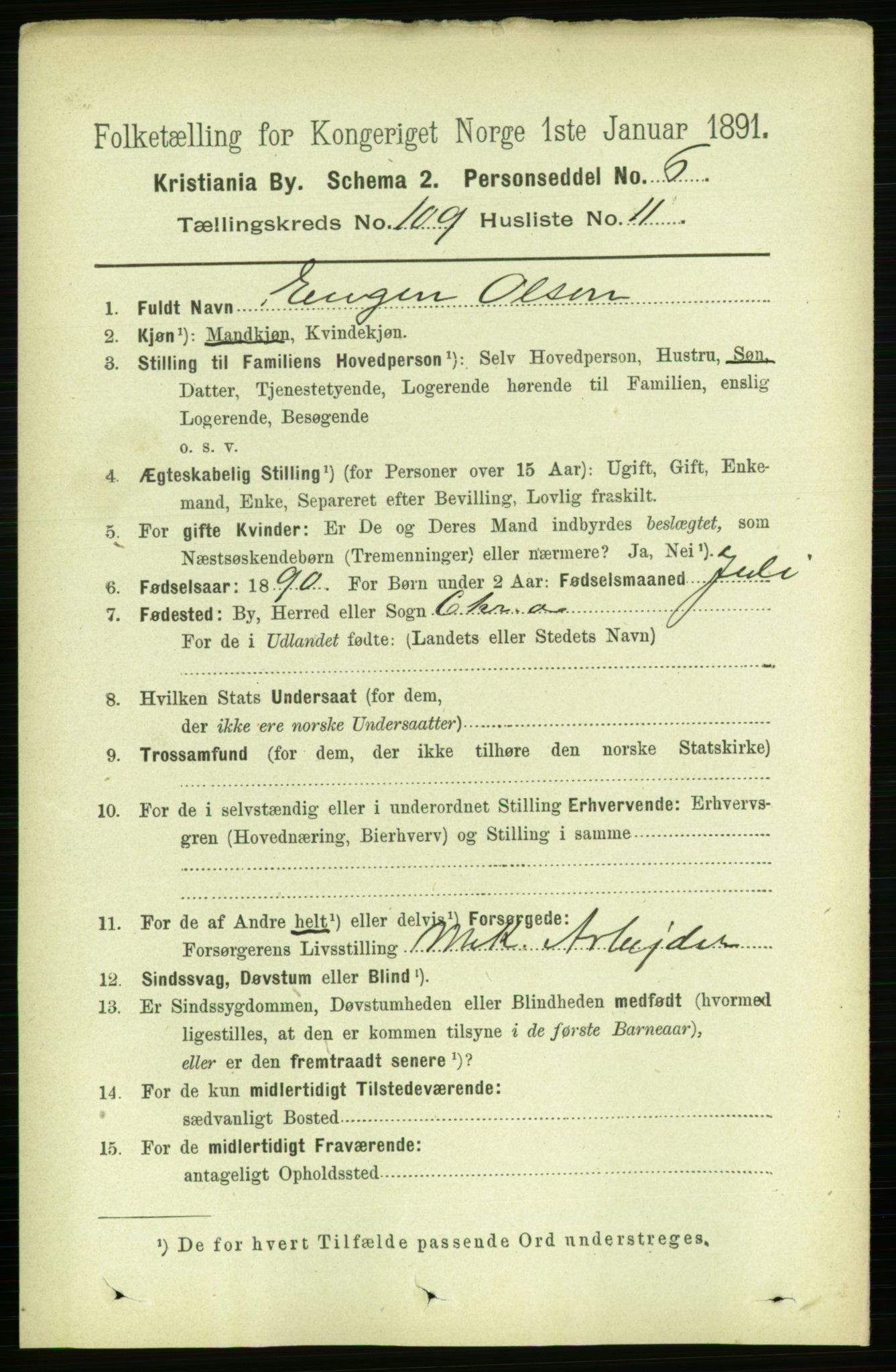 RA, 1891 census for 0301 Kristiania, 1891, p. 56638