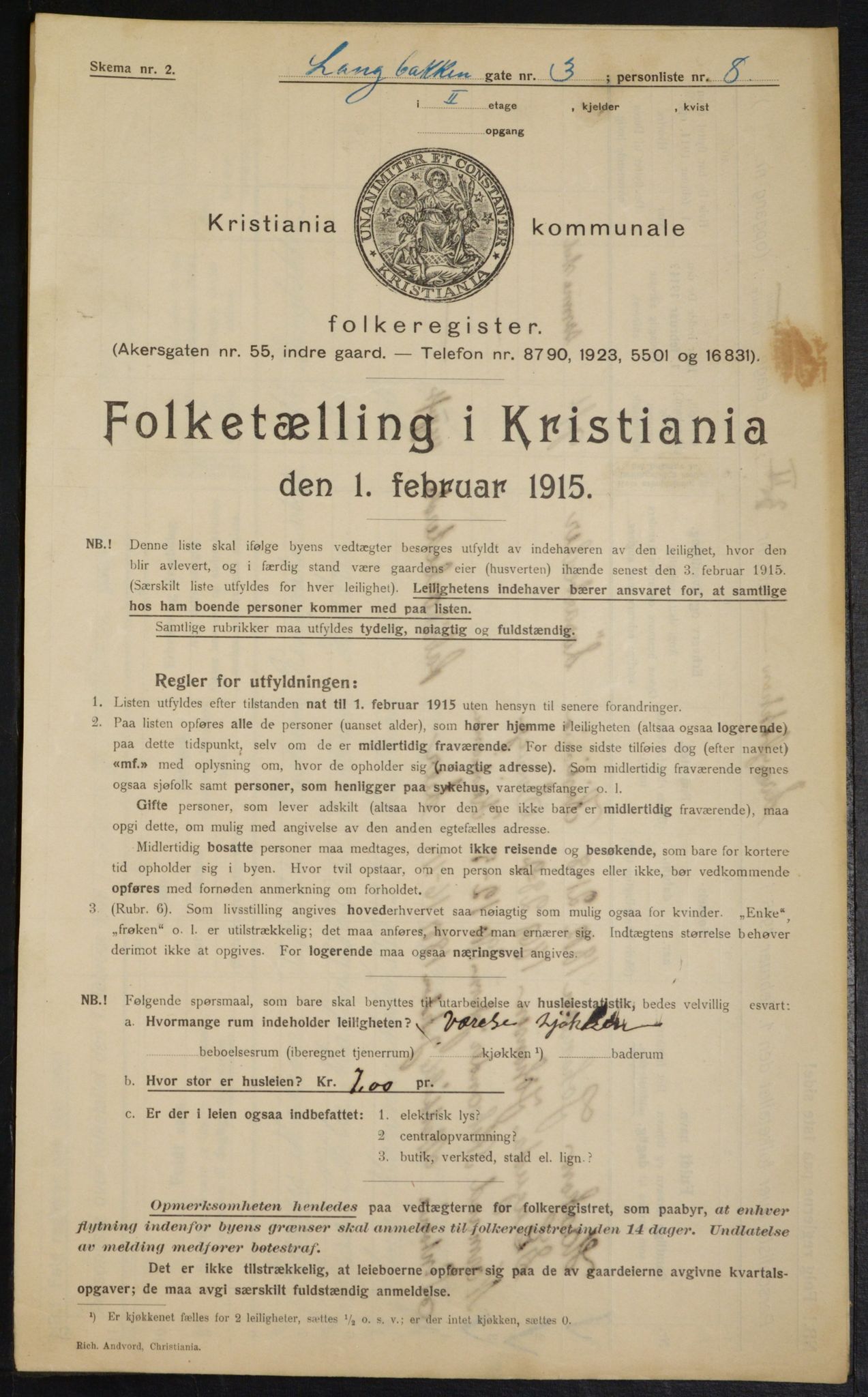 OBA, Municipal Census 1915 for Kristiania, 1915, p. 55783