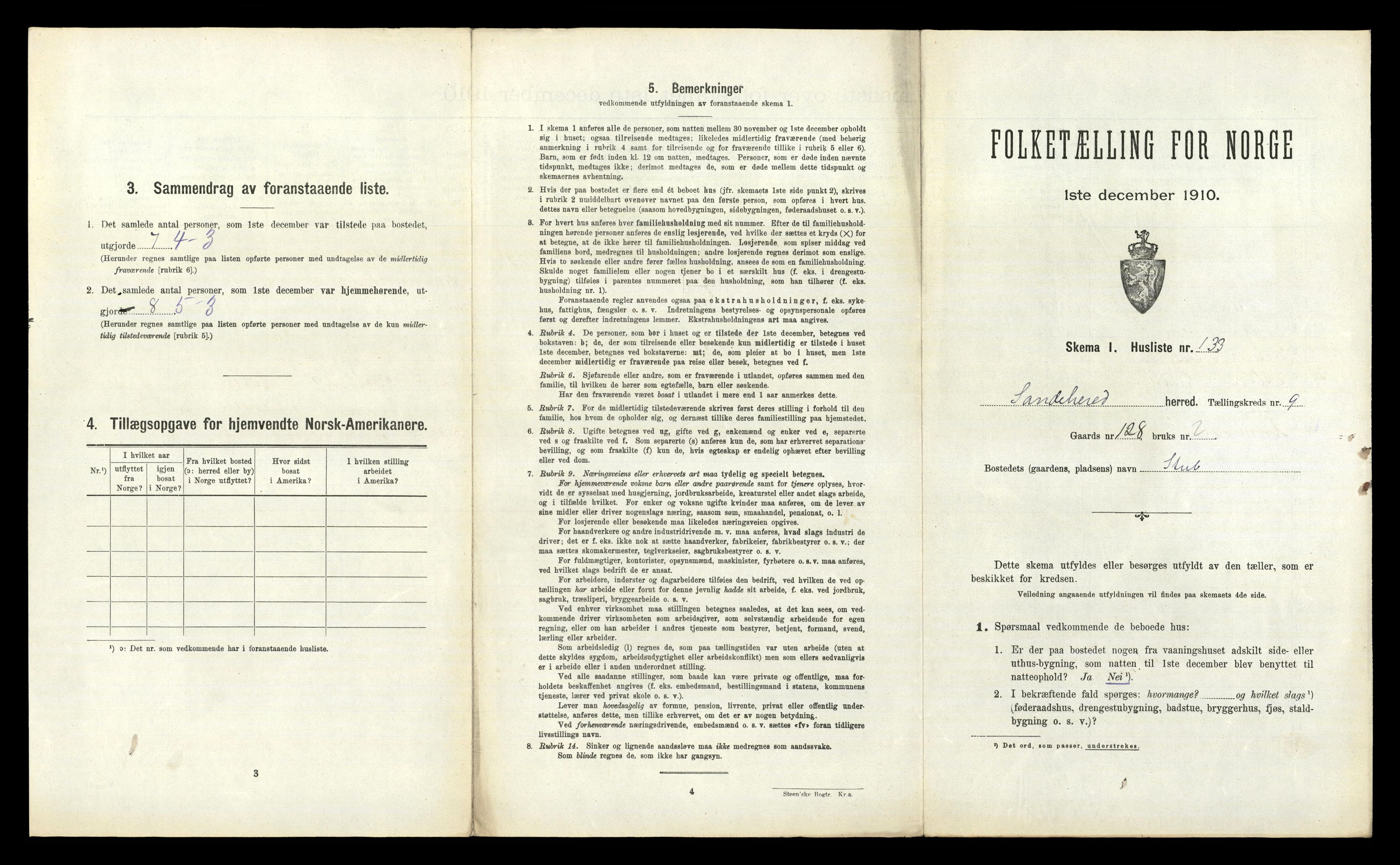 RA, 1910 census for Sandeherred, 1910, p. 1941