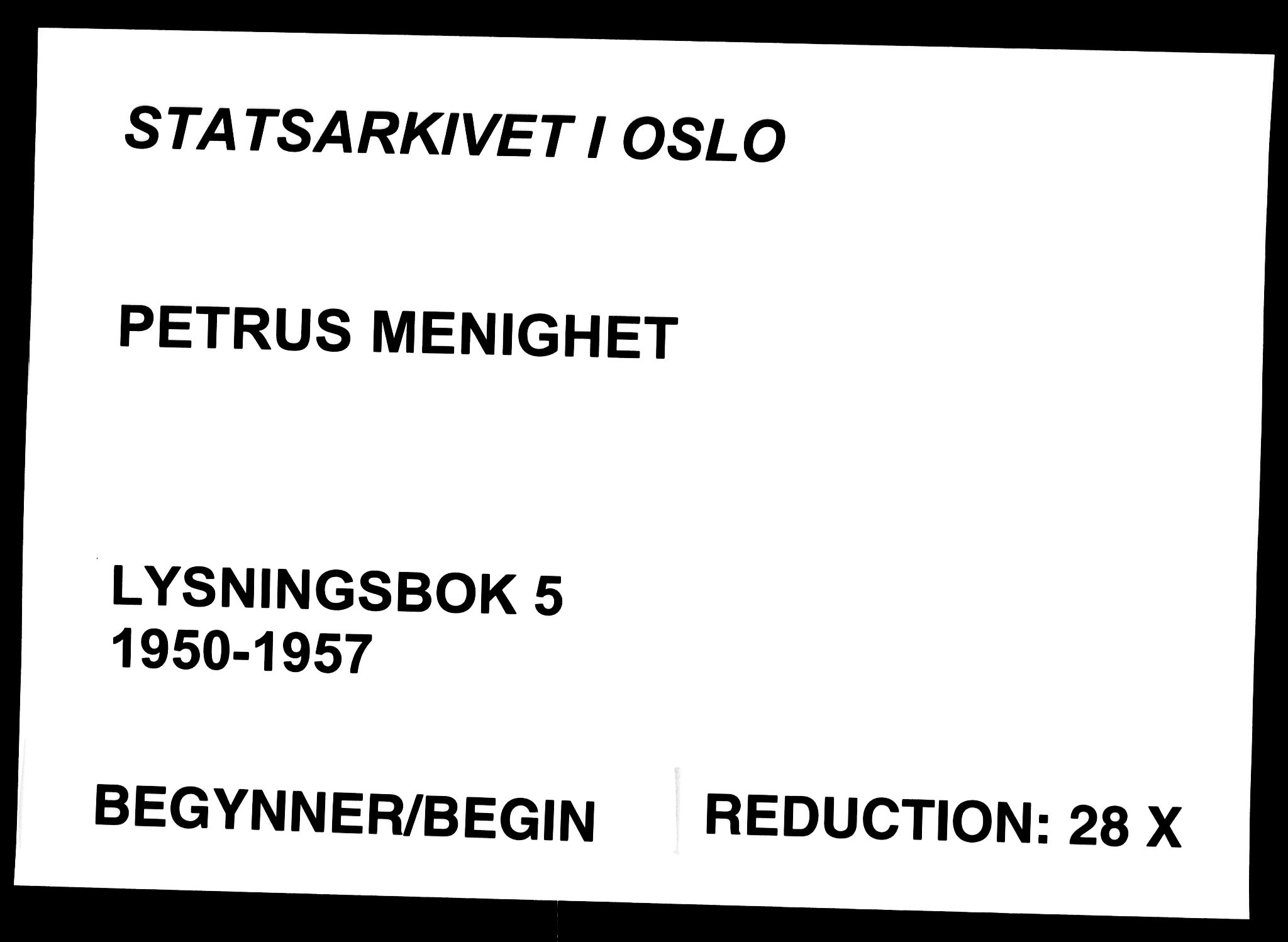 Petrus prestekontor Kirkebøker, SAO/A-10872/H/Ha/L0005: Banns register no. 5, 1950-1957